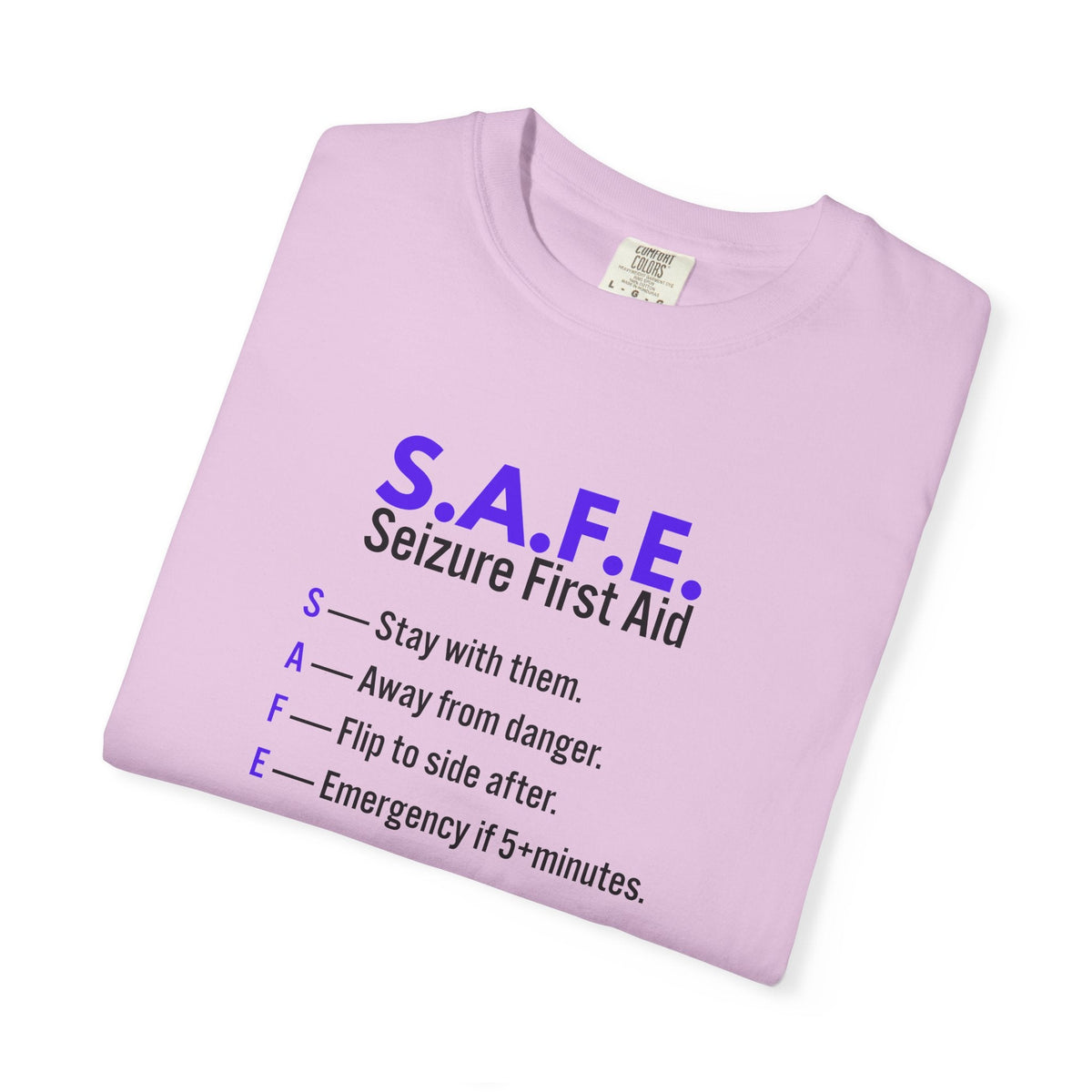S.A.F.E. Seizure First Aid T-Shirt – Epilepsy Awareness Education Tee - Clothing, Women, T-Shirts - EpiAl's Shop