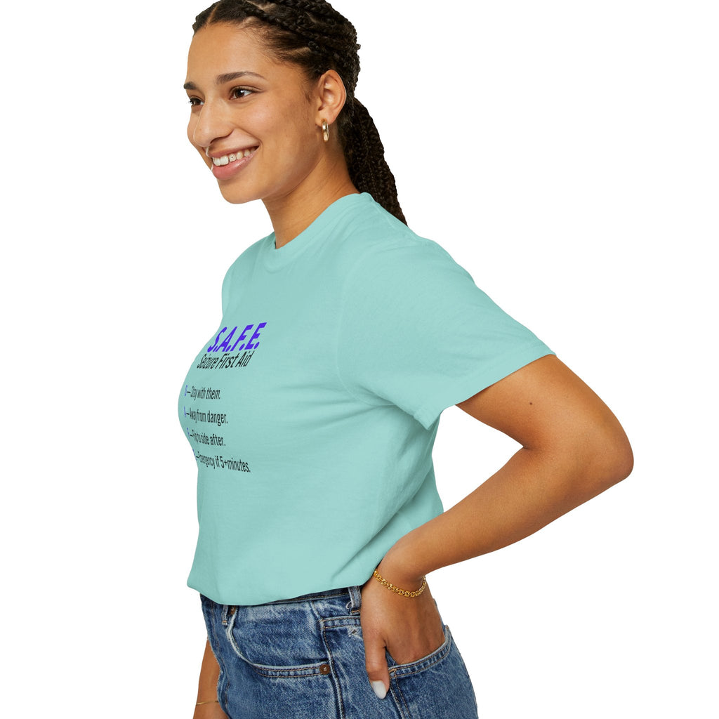 S.A.F.E. Seizure First Aid T-Shirt – Epilepsy Awareness Education Tee - Clothing, Women, T-Shirts - EpiAl's Shop