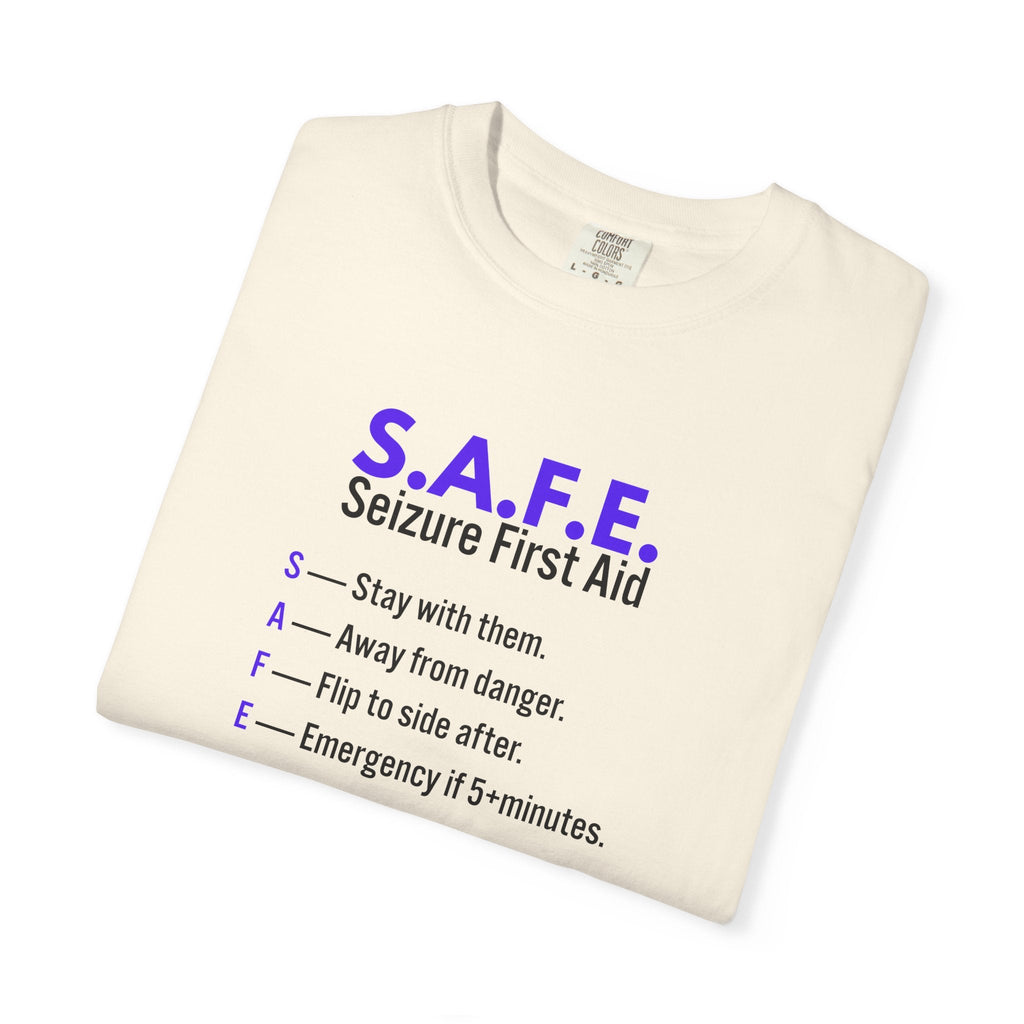 S.A.F.E. Seizure First Aid T-Shirt – Epilepsy Awareness Education Tee - Clothing, Women, T-Shirts - EpiAl's Shop