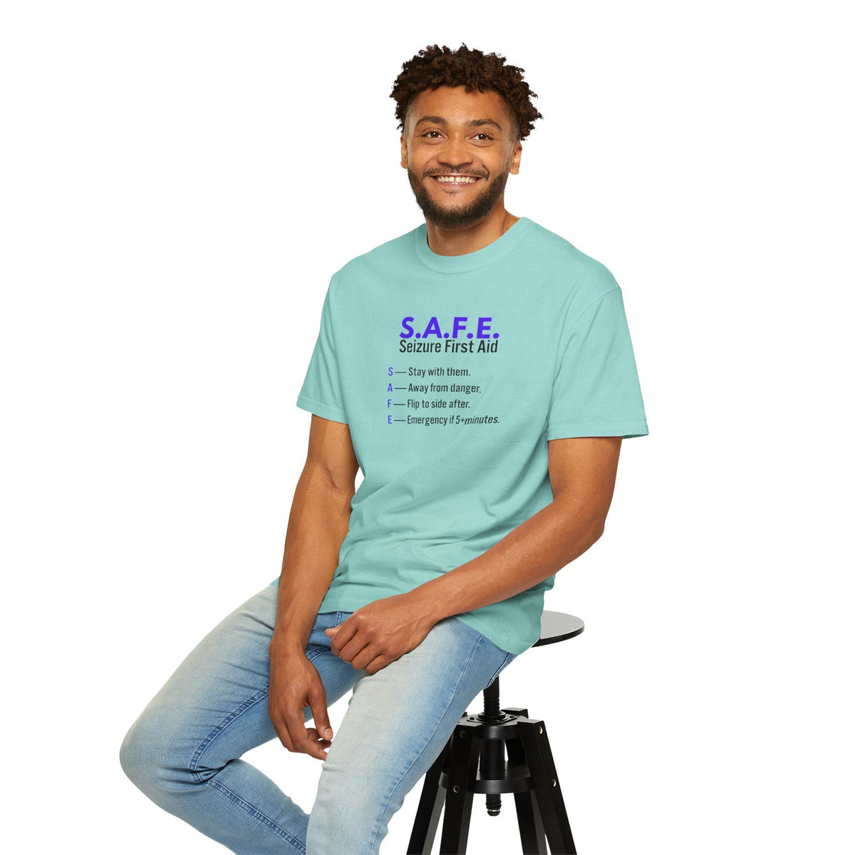 S.A.F.E. Seizure First Aid T-Shirt – Epilepsy Awareness Education Tee - Clothing, Women, T-Shirts - EpiAl's Shop