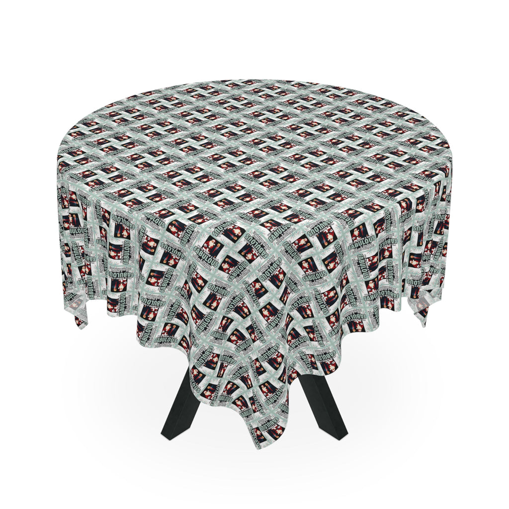 Santa Trump Fabulous List Christmas Tablecloth - Decor, Dining, Table Decor - EpiAl's Shop