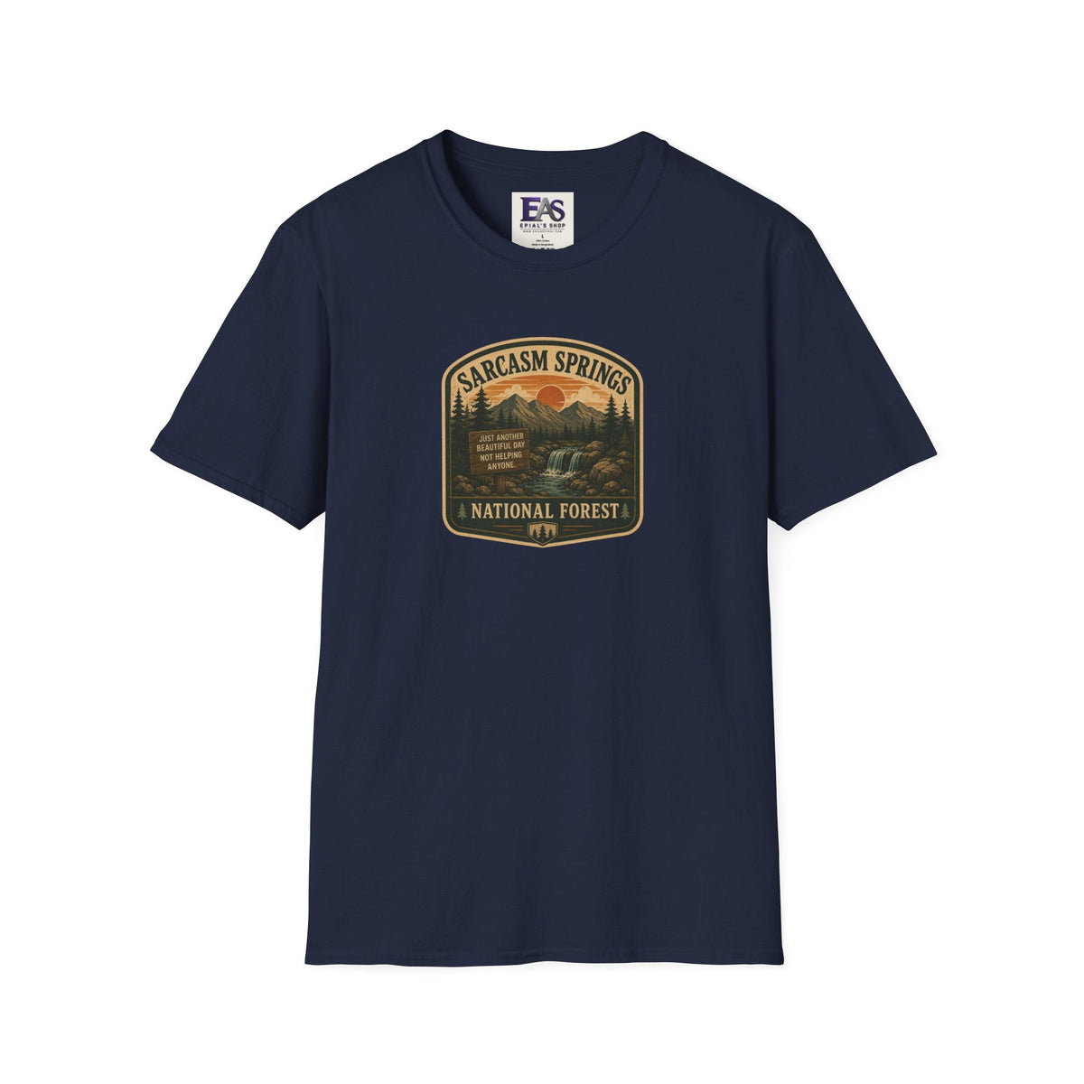 Sarcasm Springs National Forest Unisex T-Shirt | Funny Retro Outdoors Graphic Tee - Clothing, Unisex, T-Shirts - EpiAl's Shop