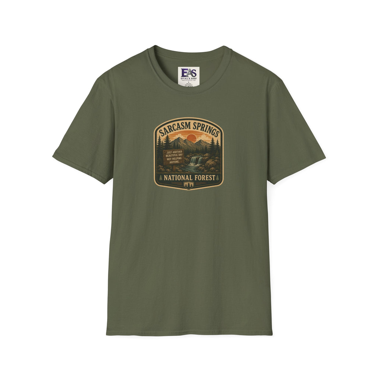 Sarcasm Springs National Forest Unisex T-Shirt | Funny Retro Outdoors Graphic Tee - Clothing, Unisex, T-Shirts - EpiAl's Shop