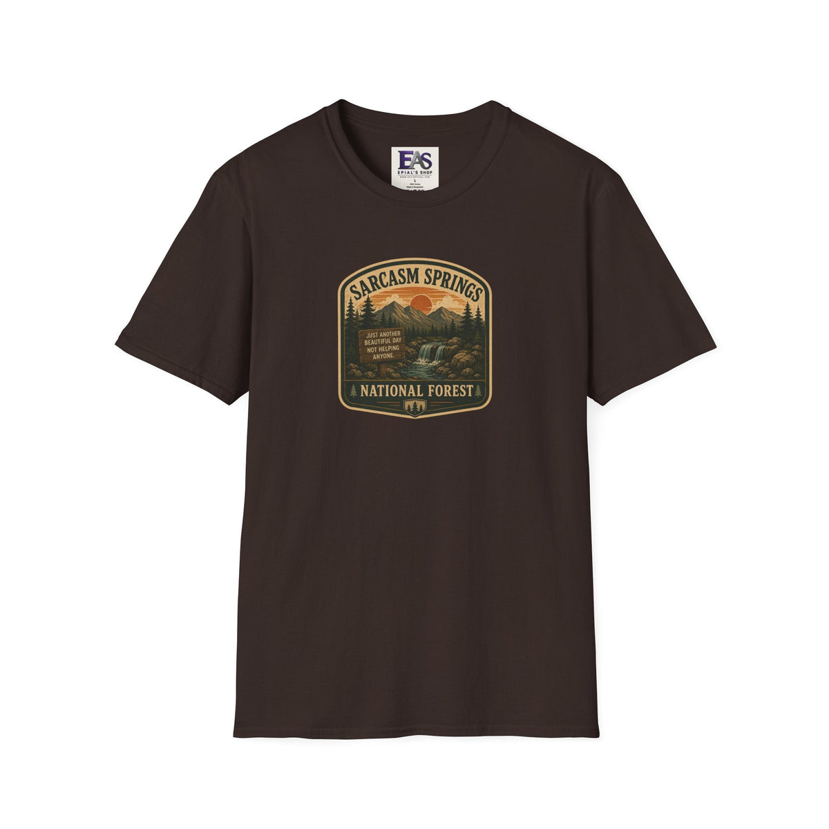 Sarcasm Springs National Forest Unisex T-Shirt | Funny Retro Outdoors Graphic Tee - Clothing, Unisex, T-Shirts - EpiAl's Shop