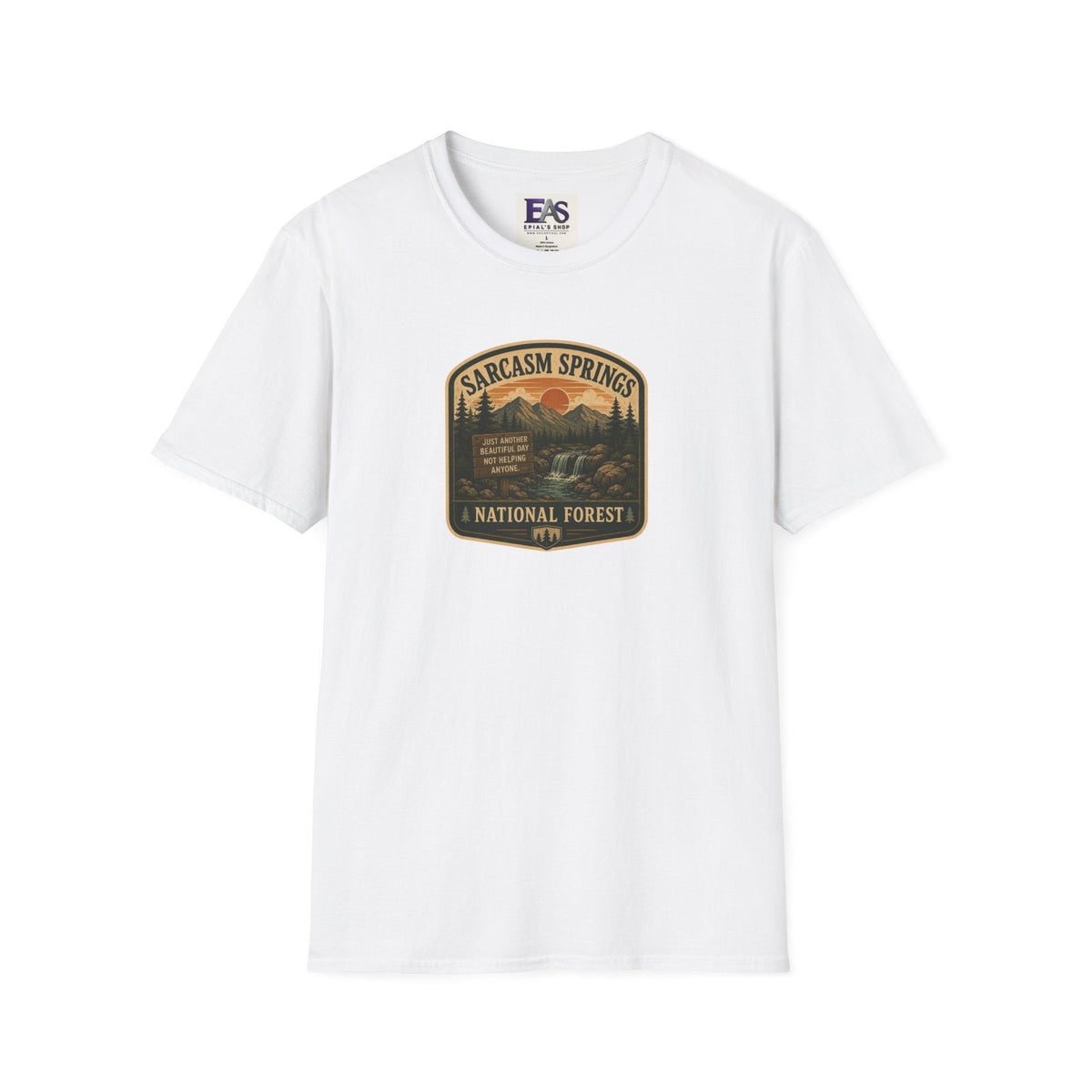 Sarcasm Springs National Forest Unisex T-Shirt | Funny Retro Outdoors Graphic Tee - Clothing, Unisex, T-Shirts - EpiAl's Shop