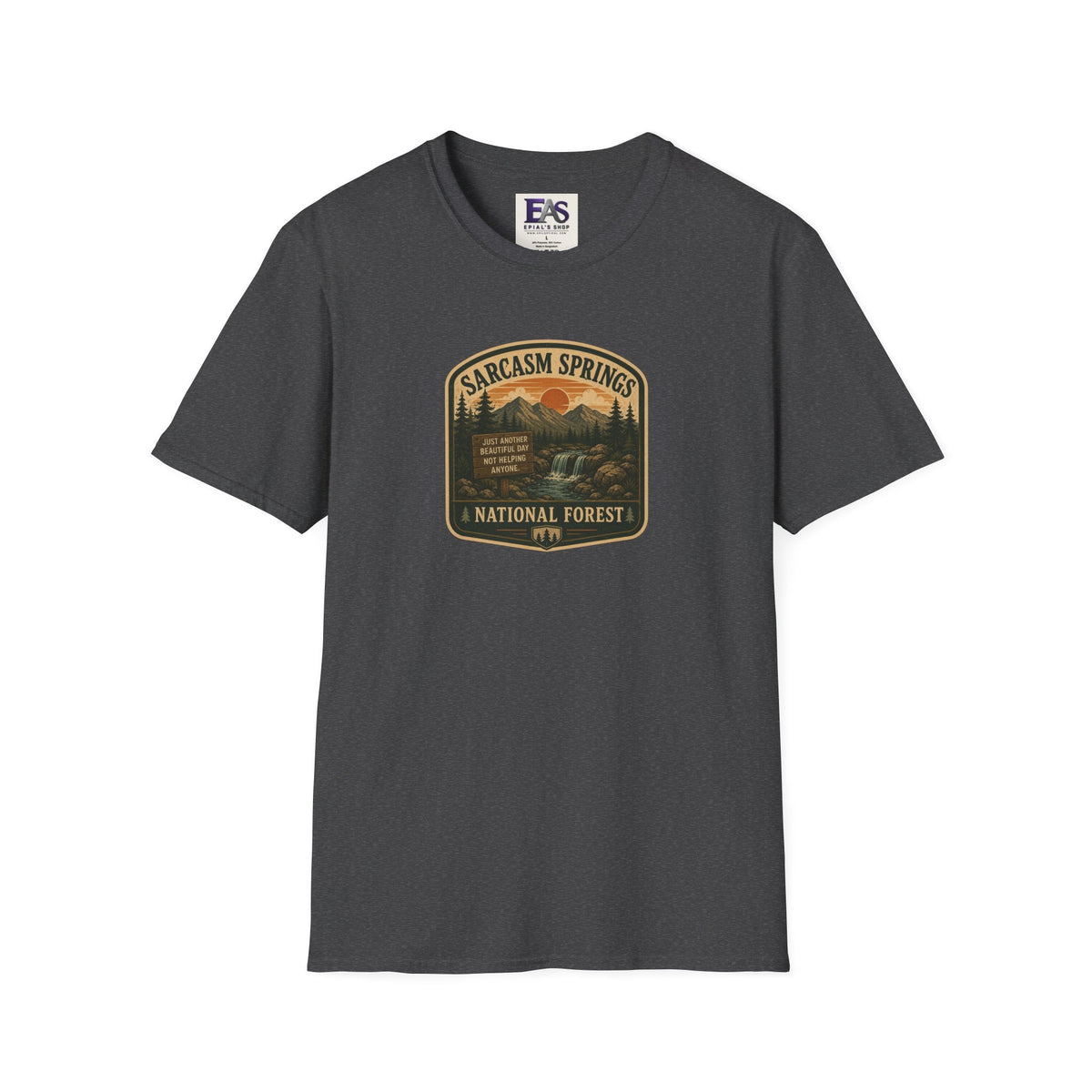 Sarcasm Springs National Forest Unisex T-Shirt | Funny Retro Outdoors Graphic Tee - Clothing, Unisex, T-Shirts - EpiAl's Shop