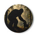 Sasquatch & Cat Ceramic Coaster - Decor, Coasters - EpiAl's Shop