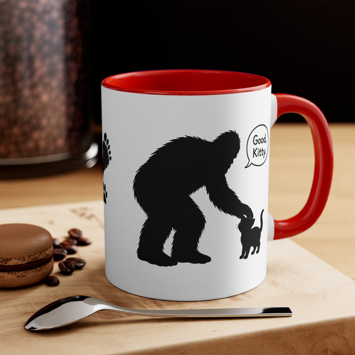 Sasquatch & Cat “Good, Kitty” Accent Mug - Drinkware, Coffee Mugs - EpiAl's Shop