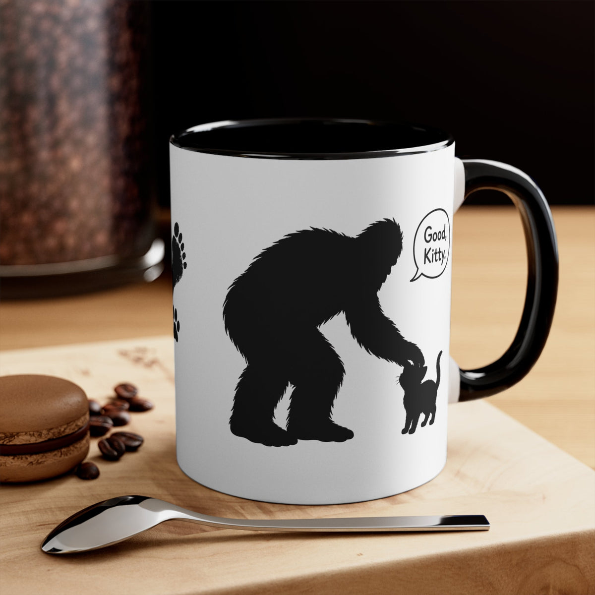Sasquatch & Cat “Good, Kitty” Accent Mug - Drinkware, Coffee Mugs - EpiAl's Shop