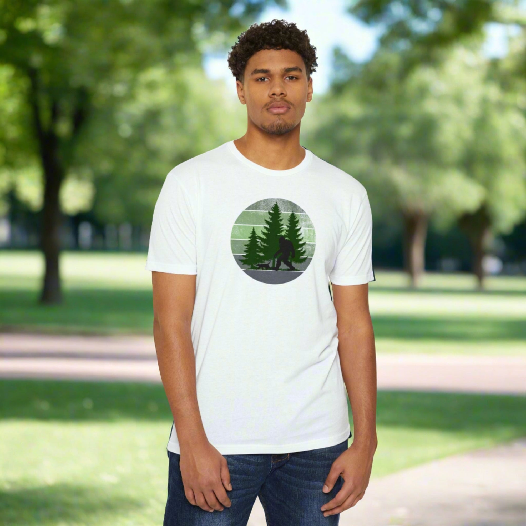 Sasquatch & Sascat Unisex CVC Jersey T - shirt - T - Shirt - Epileptic Al’s Shop