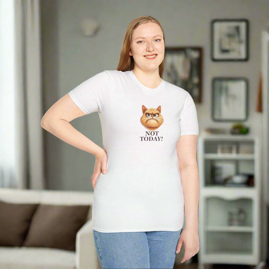 Sassy Not Today Cat T-Shirt, Fun Graphic Tee - Clothing, T-shirts - EpiAl's Shop