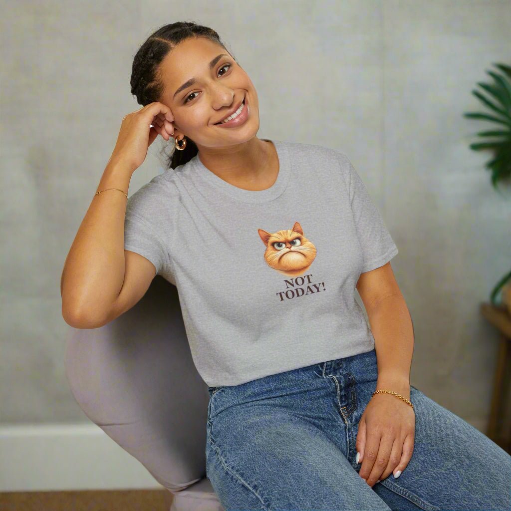 Sassy Not Today Cat T-Shirt, Fun Graphic Tee - Clothing, T-shirts - EpiAl's Shop