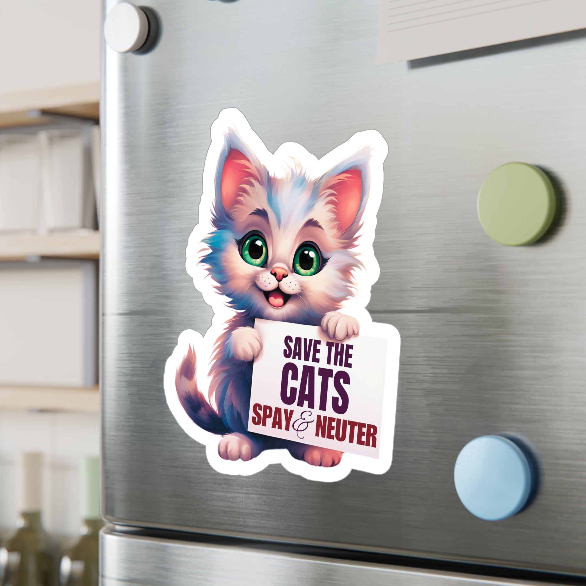Save the Cats Kiss - Cut Vinyl Decals - Accessories, Auto, Bumper Decor - EpiAl's Shop