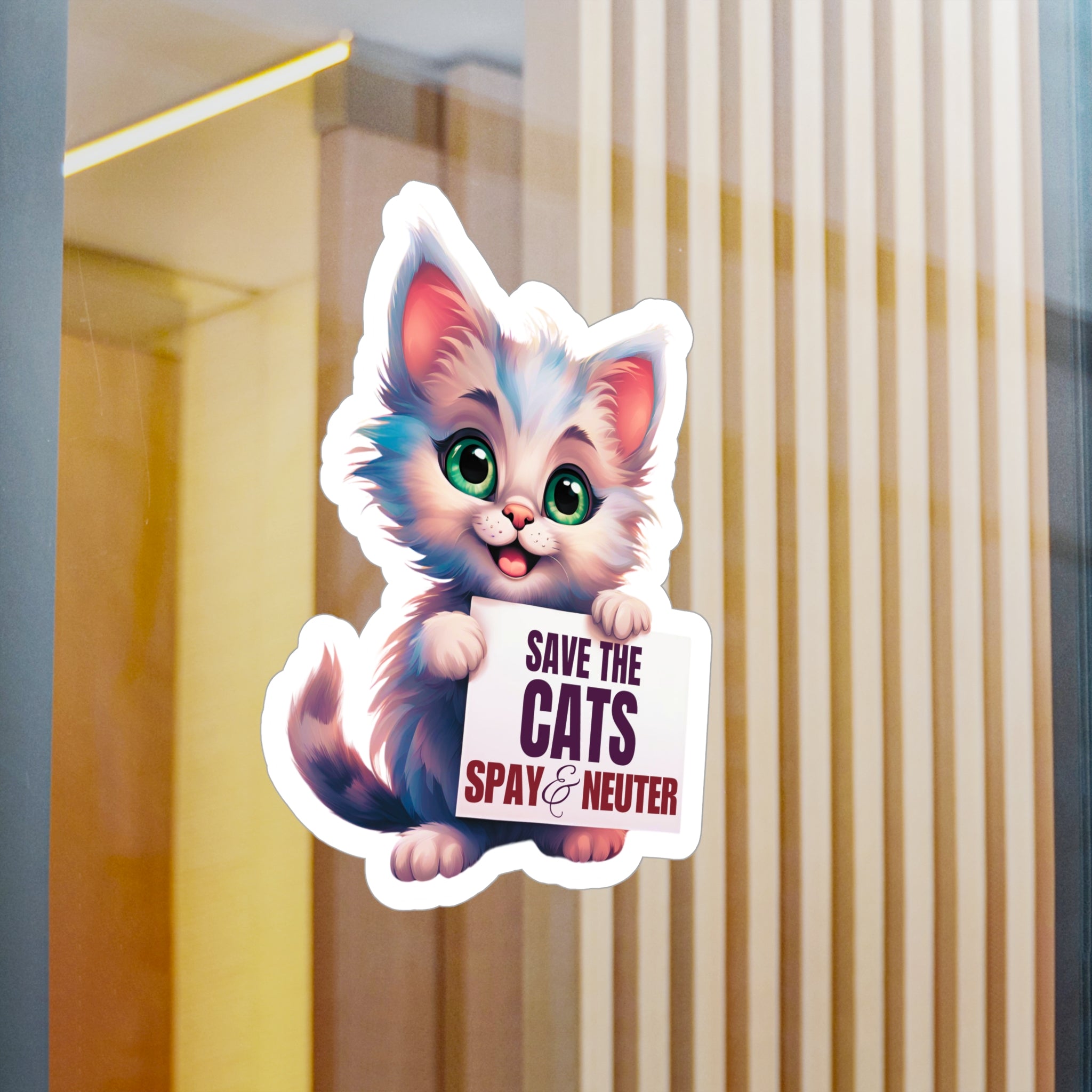 Save the Cats Kiss - Cut Vinyl Decals - Accessories, Auto, Bumper Decor - EpiAl's Shop