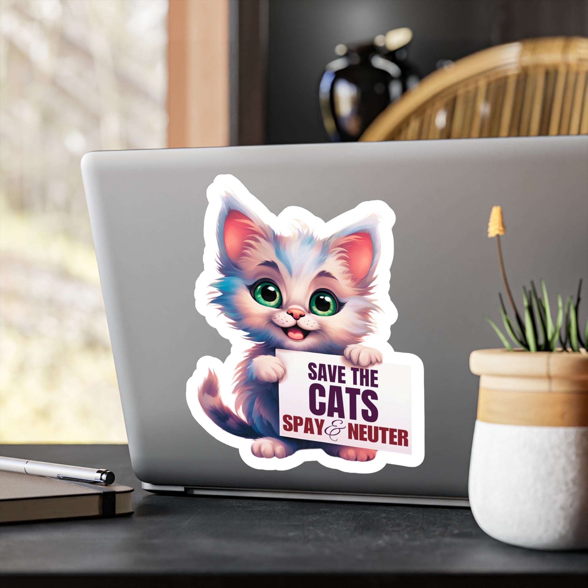 Save the Cats Kiss - Cut Vinyl Decals - Accessories, Auto, Bumper Decor - EpiAl's Shop