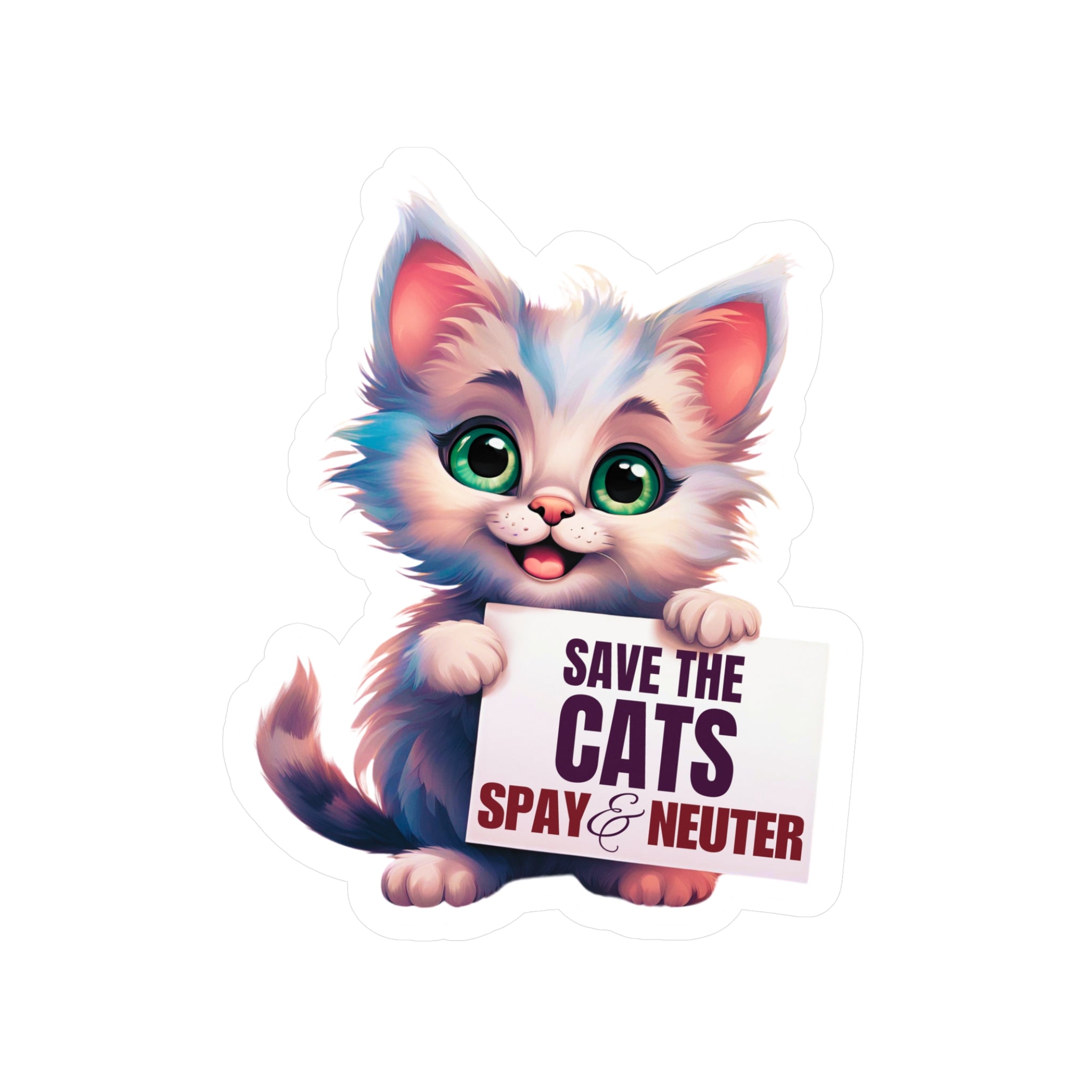 Save the Cats Kiss - Cut Vinyl Decals - Accessories, Auto, Bumper Decor - EpiAl's Shop