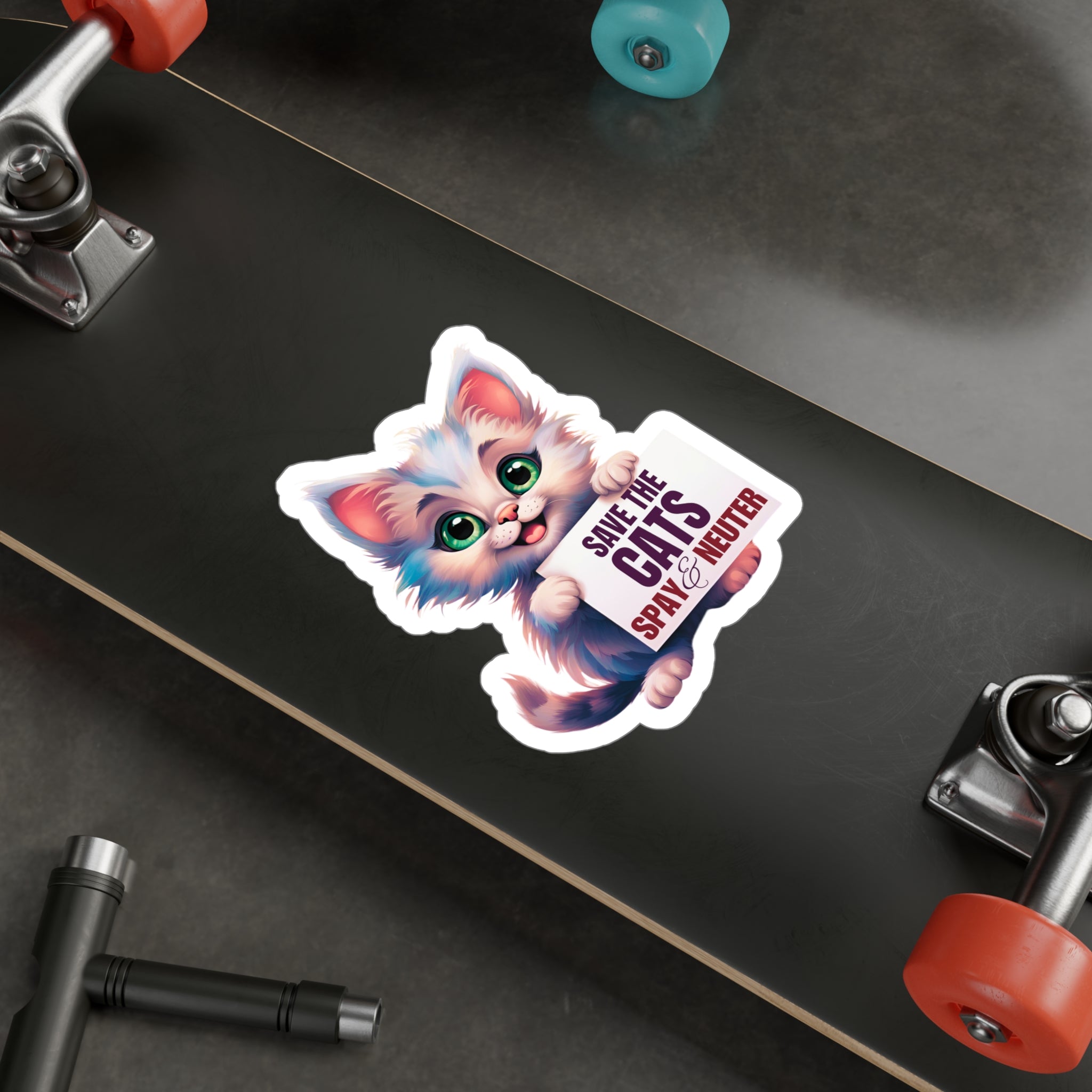 Save the Cats Kiss - Cut Vinyl Decals - Accessories, Auto, Bumper Decor - EpiAl's Shop