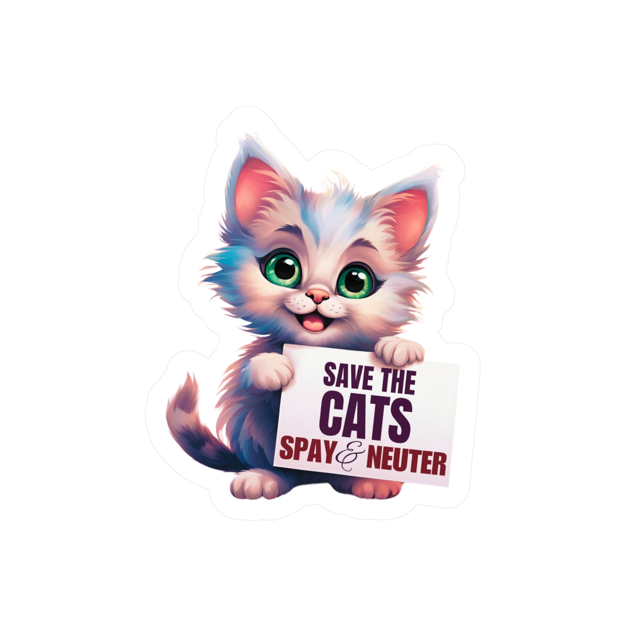 Save the Cats Kiss - Cut Vinyl Decals - Accessories, Auto, Bumper Decor - EpiAl's Shop