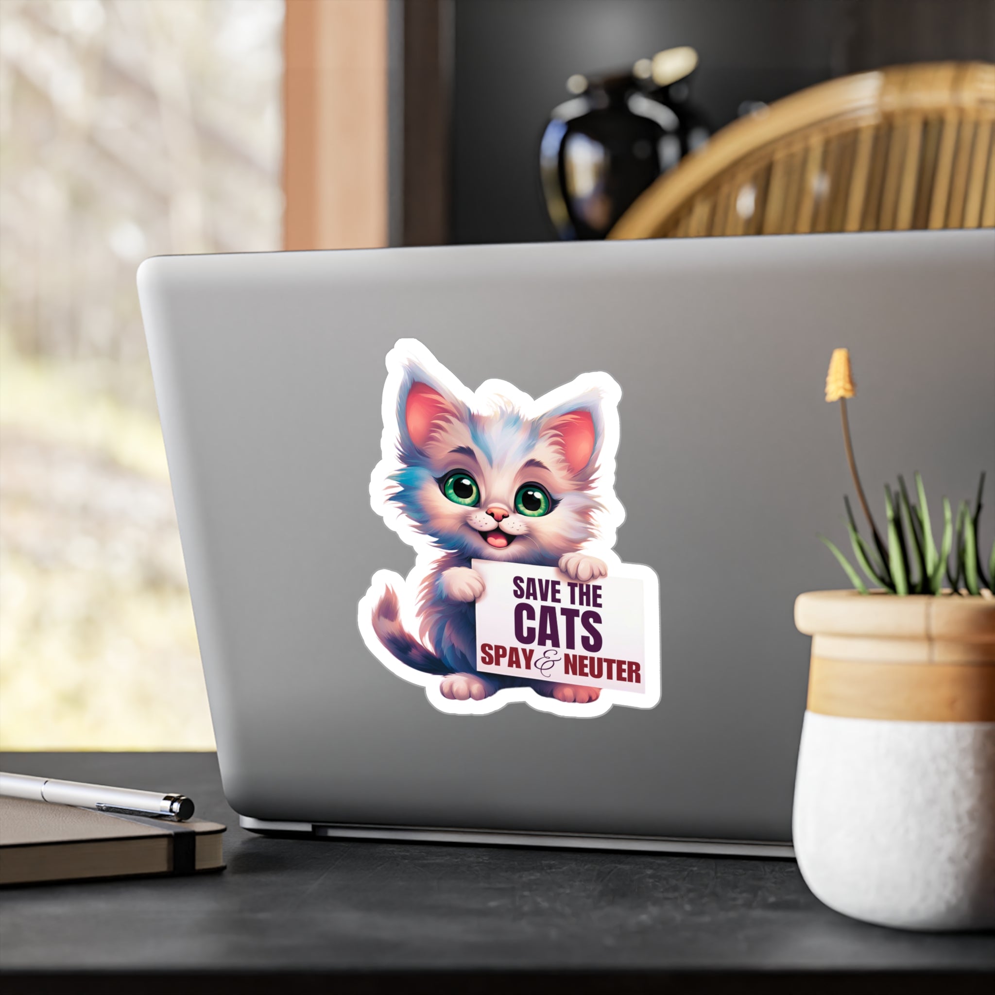 Save the Cats Kiss - Cut Vinyl Decals - Accessories, Auto, Bumper Decor - EpiAl's Shop