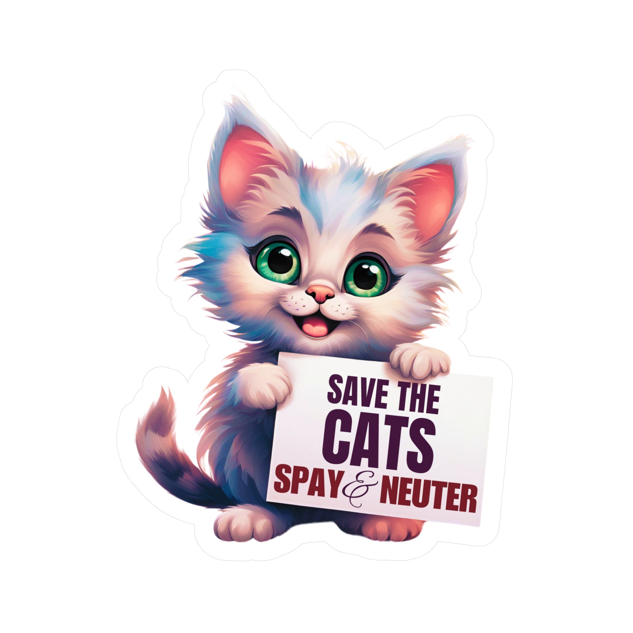 Save the Cats Kiss - Cut Vinyl Decals - Accessories, Auto, Bumper Decor - EpiAl's Shop