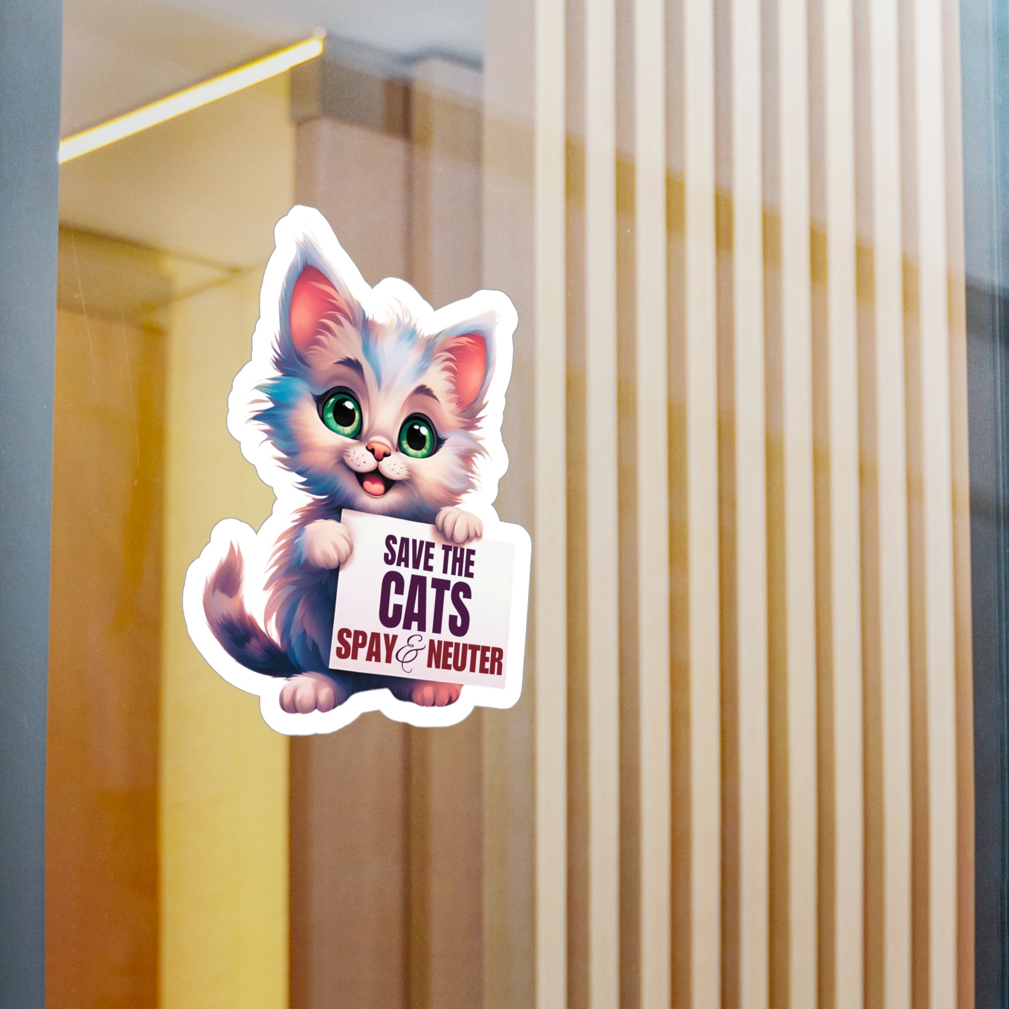 Save the Cats Kiss - Cut Vinyl Decals - Accessories, Auto, Bumper Decor - EpiAl's Shop