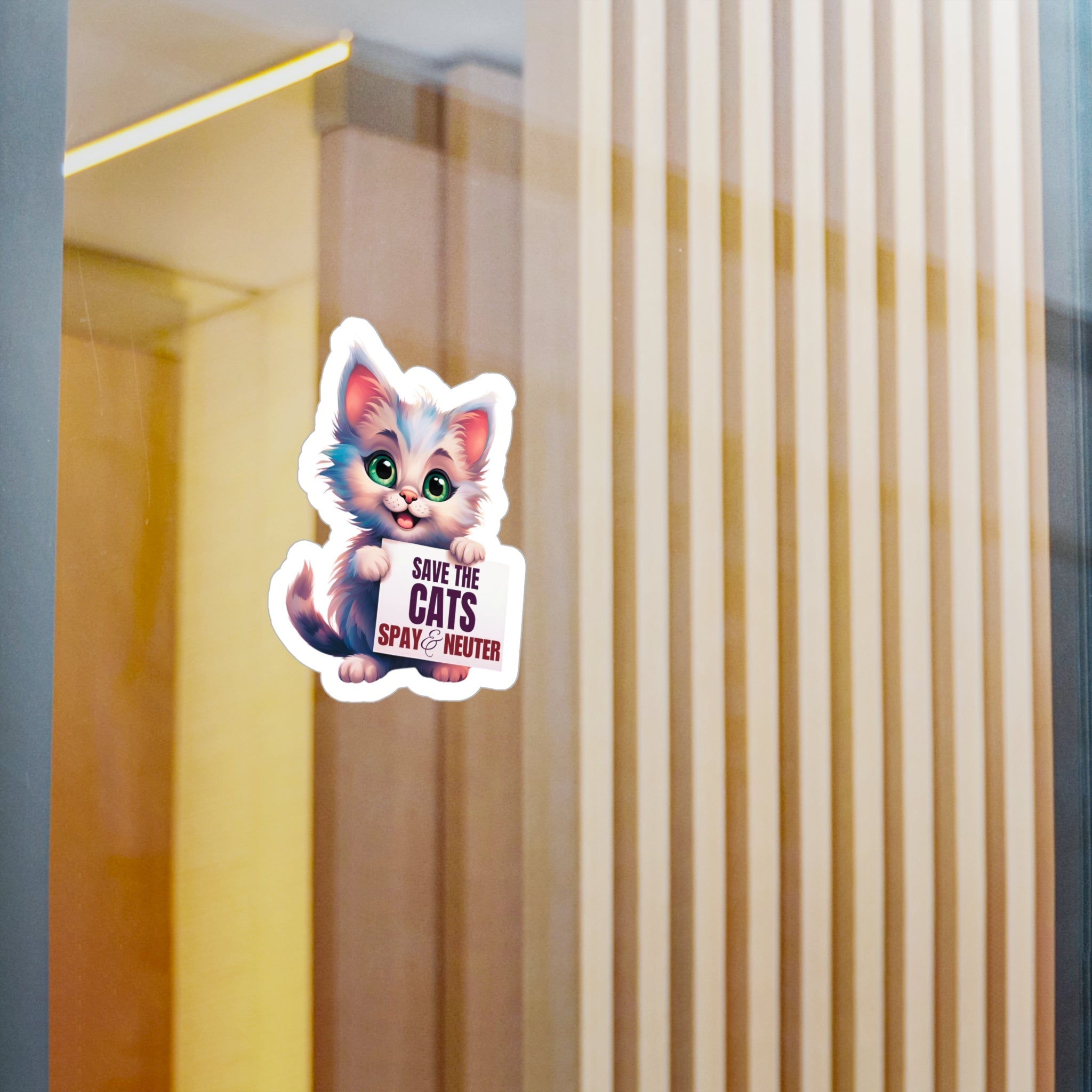 Save the Cats Kiss - Cut Vinyl Decals - Accessories, Auto, Bumper Decor - EpiAl's Shop