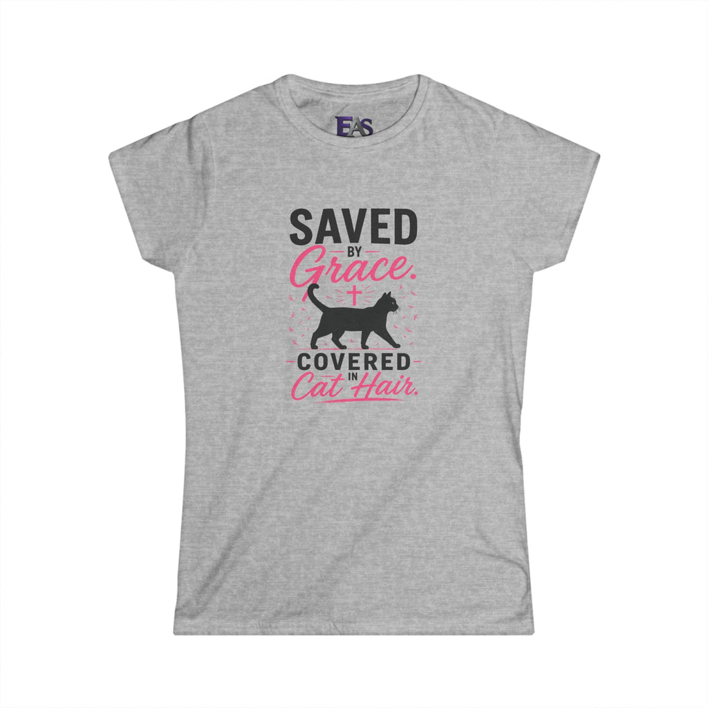 Saved by Grace, Covered in Cat Hair Women's T-Shirt - Clothing, Women, T-Shirts - EpiAl's Shop