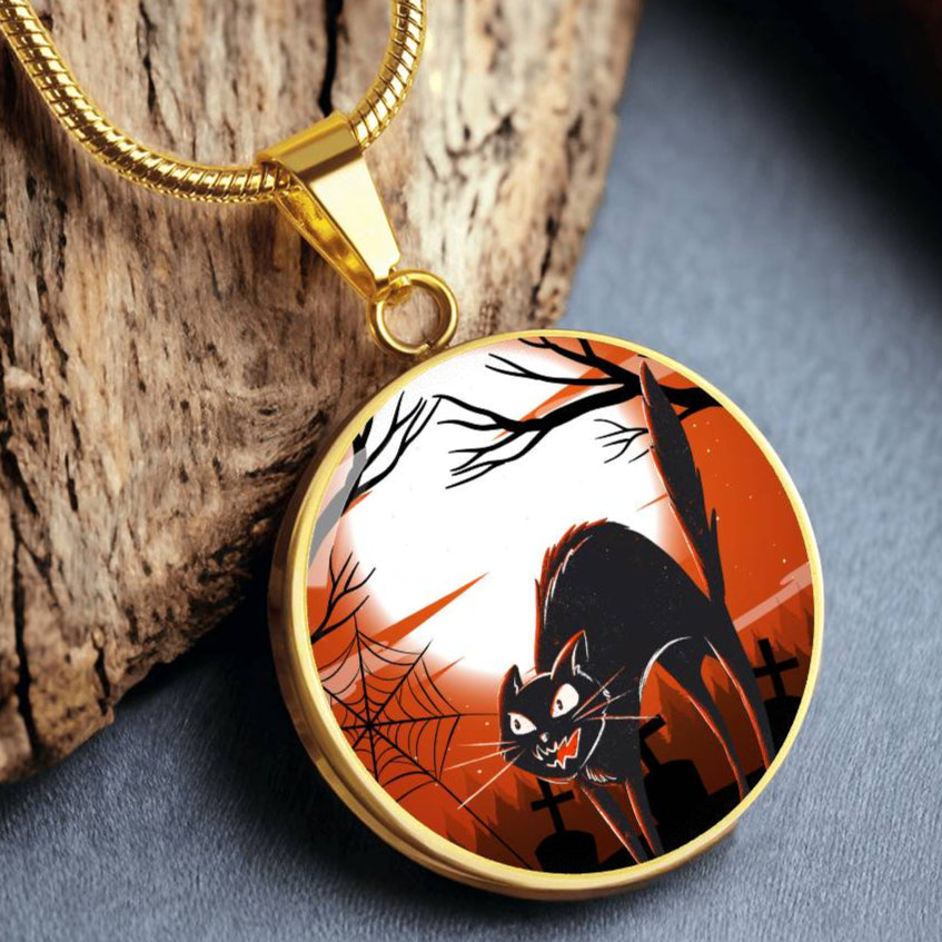 Scaredy Cat Halloween Necklace - Jewelry - EpiAl's Shop