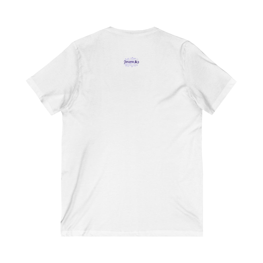 Scribble Kitty Unisex Jersey Short Sleeve V - Neck Tee - V - neck - Epileptic Al’s Shop