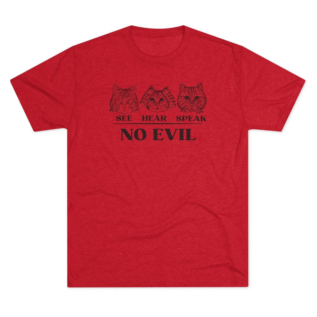 See Hear Speak No Evil Unisex Tri - Blend Crew Tee - T - Shirt - Epileptic Al’s Shop
