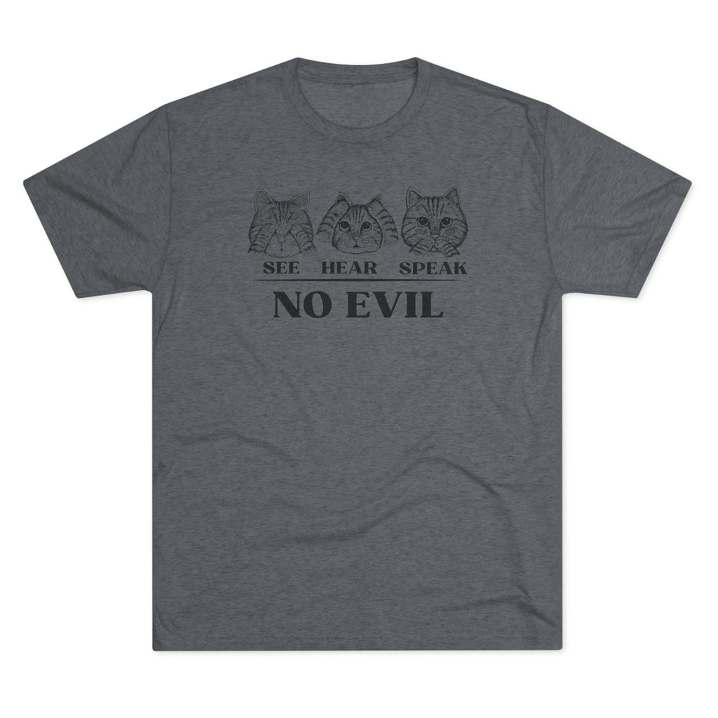 See Hear Speak No Evil Unisex Tri - Blend Crew Tee - T - Shirt - Epileptic Al’s Shop