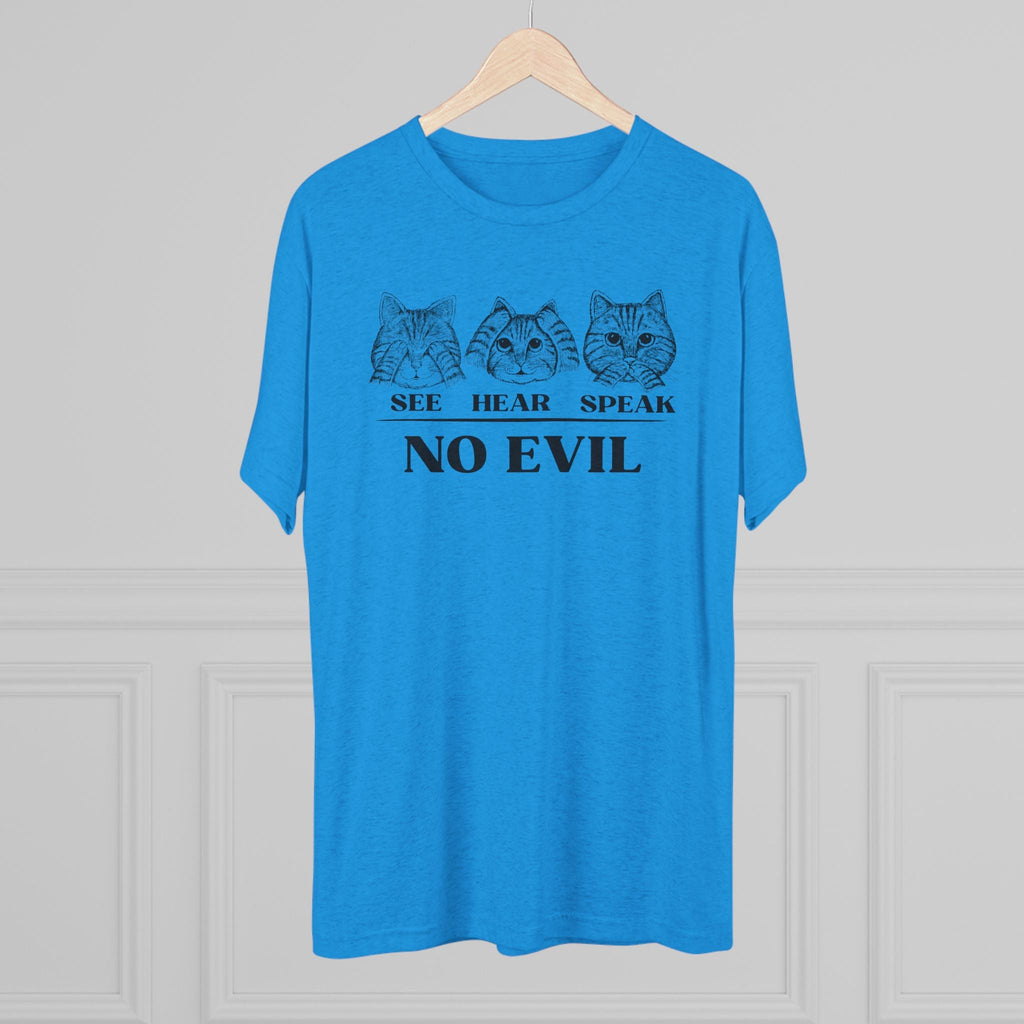 See Hear Speak No Evil Unisex Tri - Blend Crew Tee - T - Shirt - Epileptic Al’s Shop