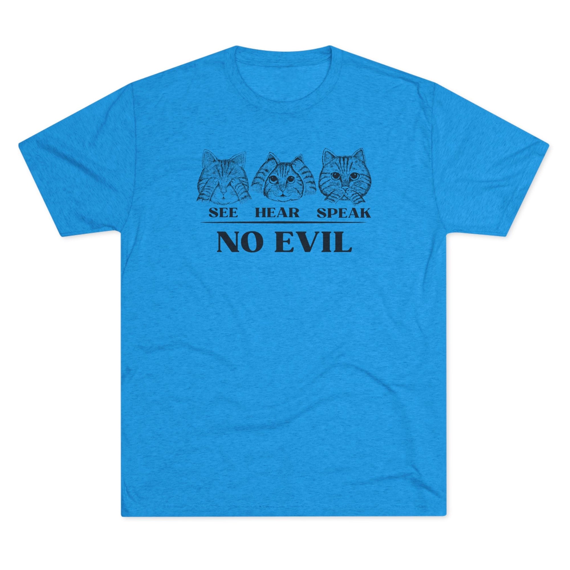 See Hear Speak No Evil Unisex Tri - Blend Crew Tee - T - Shirt - Epileptic Al’s Shop