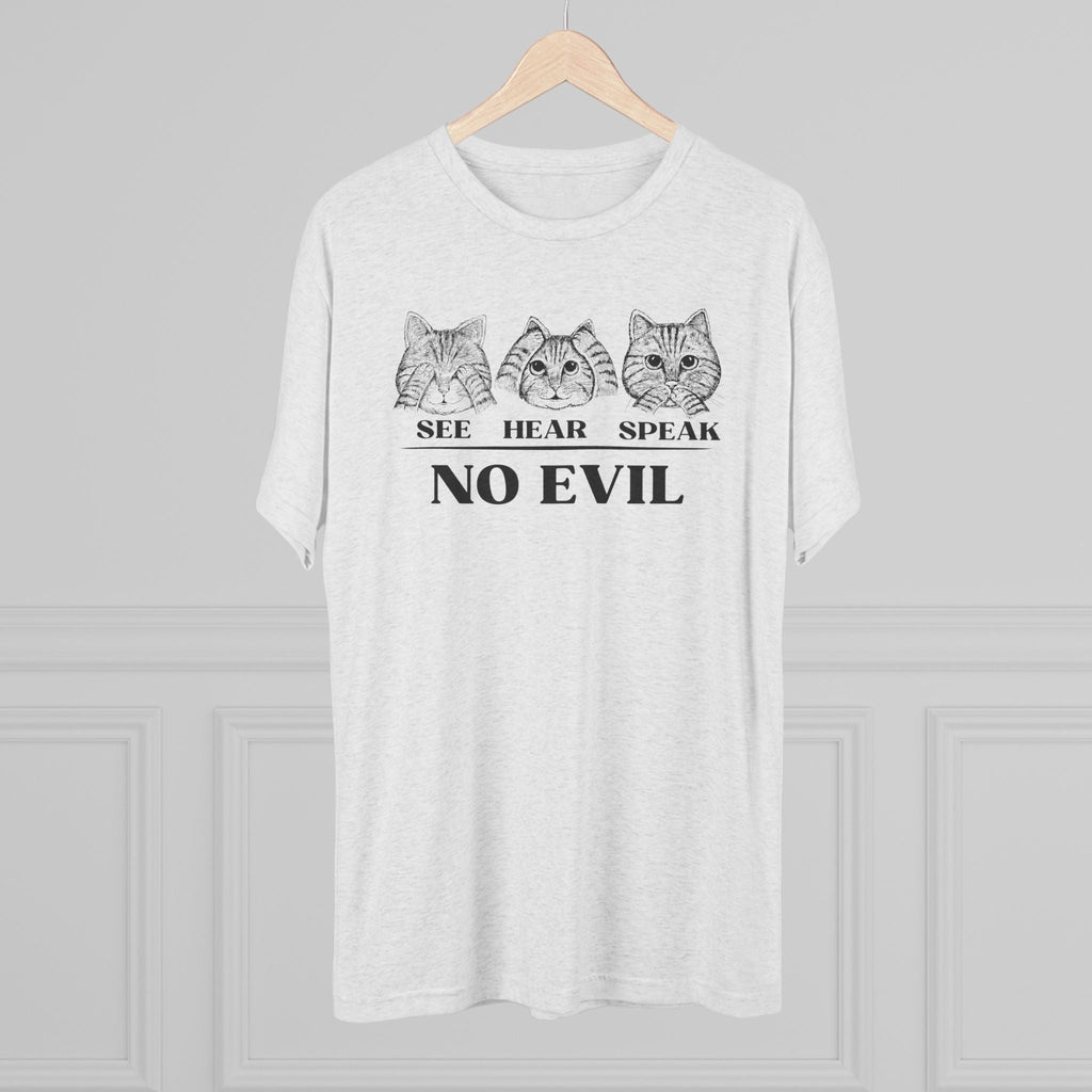 See Hear Speak No Evil Unisex Tri - Blend Crew Tee - T - Shirt - Epileptic Al’s Shop