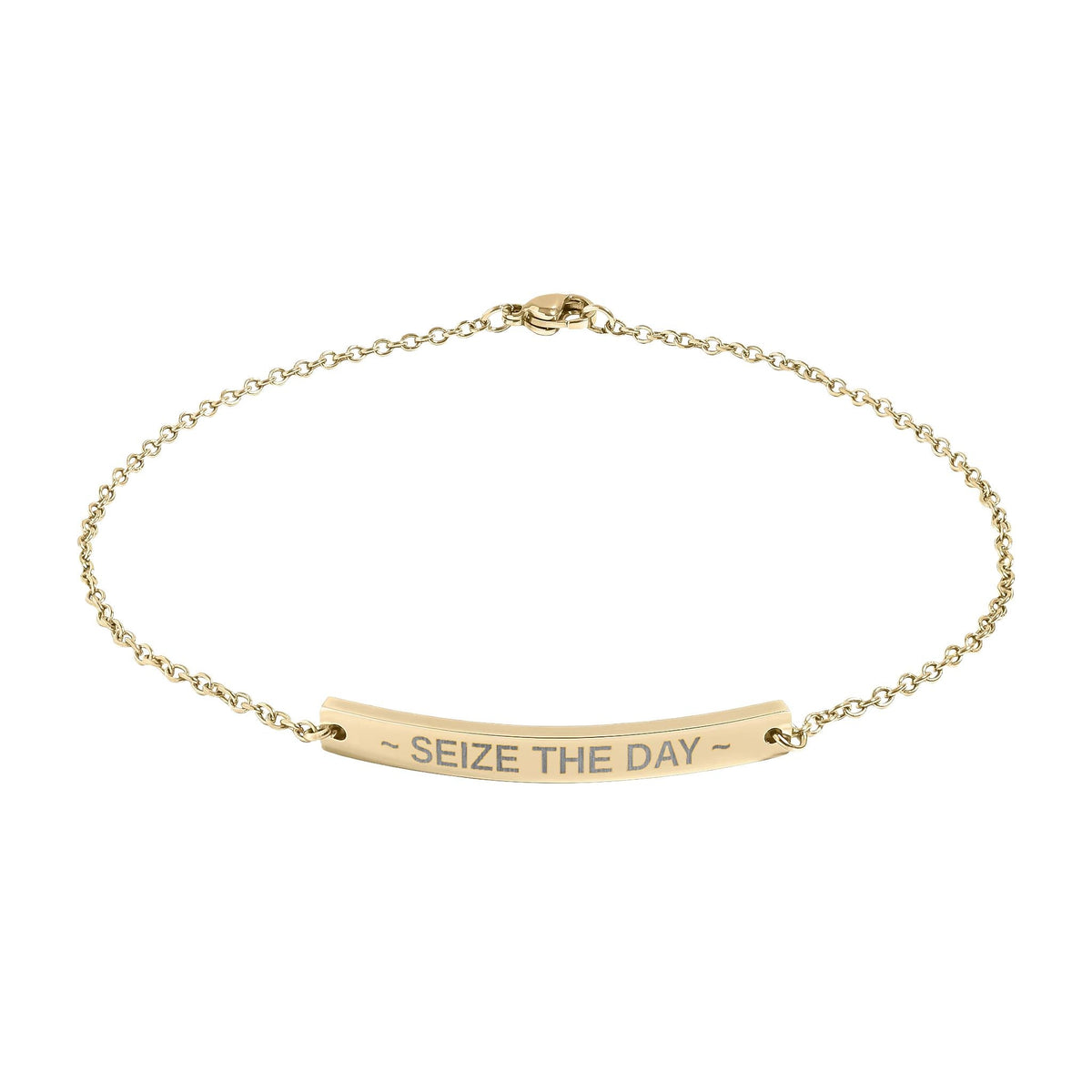 Seize the Day Engraved Anklet | Inspirational Anklet - Jewelry, Anklets - EpiAl's Shop