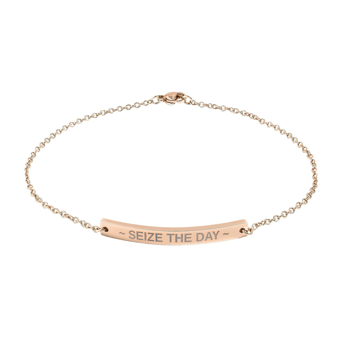 Seize the Day Engraved Anklet | Inspirational Anklet - Jewelry, Anklets - EpiAl's Shop
