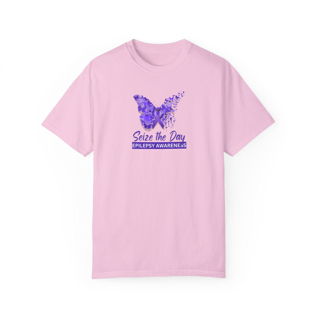Seize the Day Epilepsy Awareness Unisex Garment - Dyed T - shirt - T - Shirt - Epileptic Al’s Shop