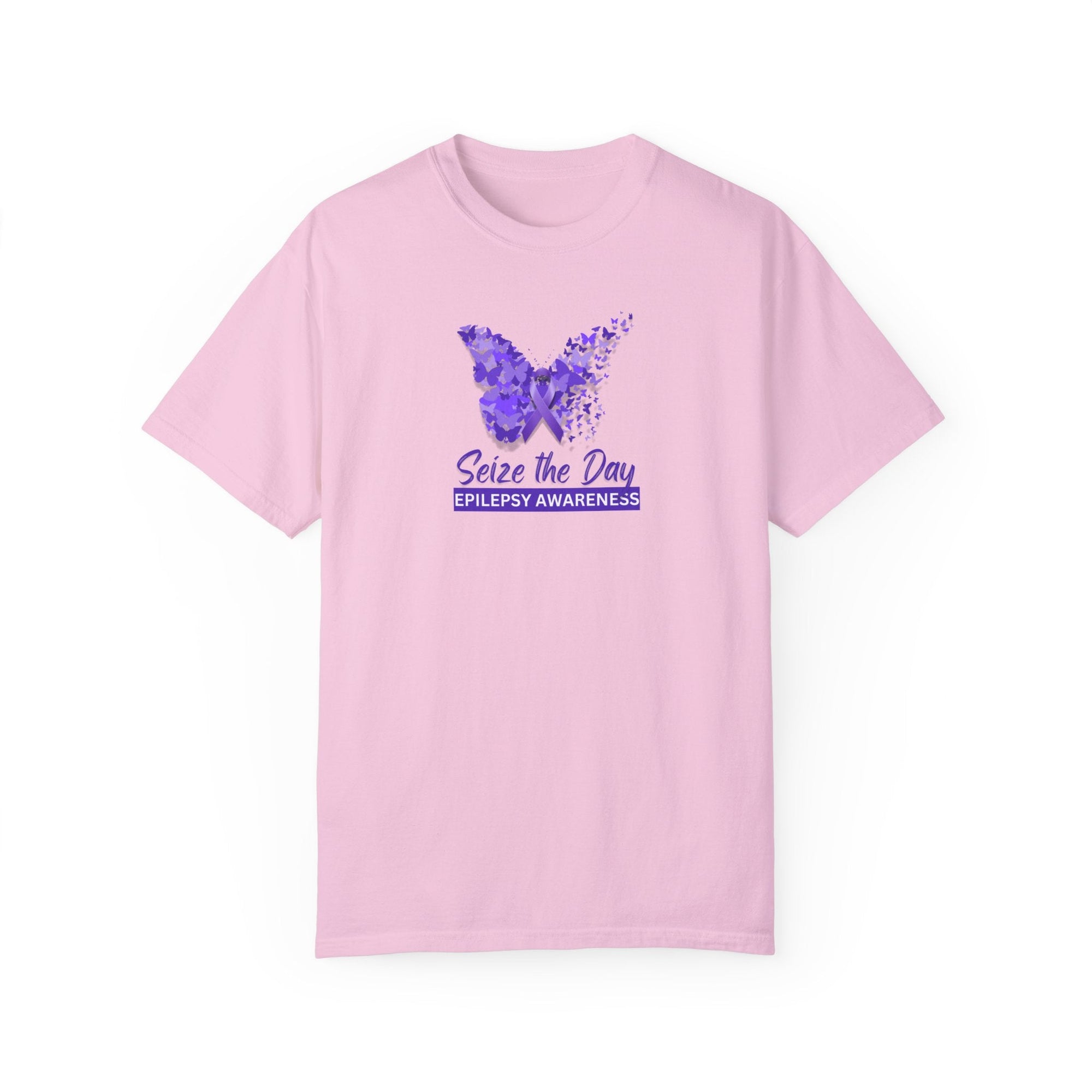 Seize the Day Epilepsy Awareness Unisex Garment - Dyed T - shirt - T - Shirt - Epileptic Al’s Shop