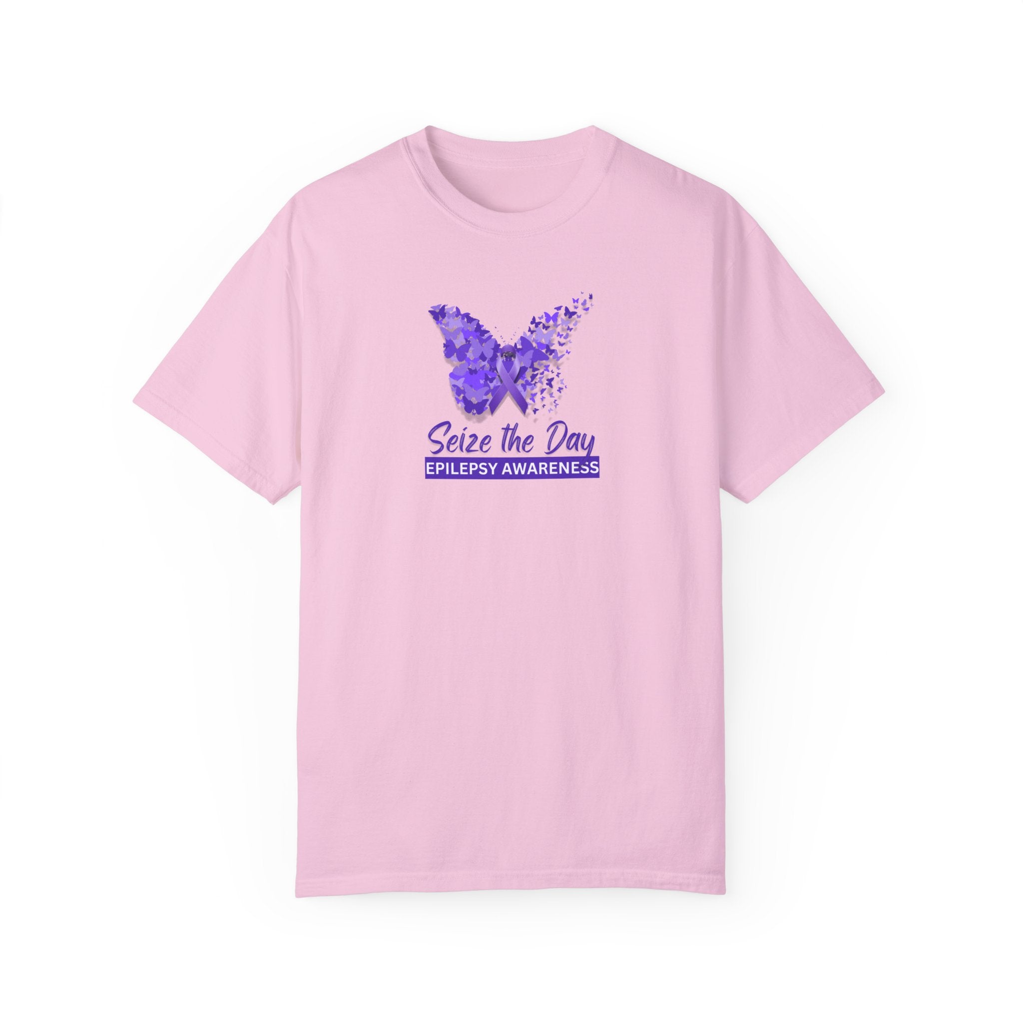 Seize the Day Epilepsy Awareness Unisex Garment - Dyed T - shirt - T - Shirt - Epileptic Al’s Shop