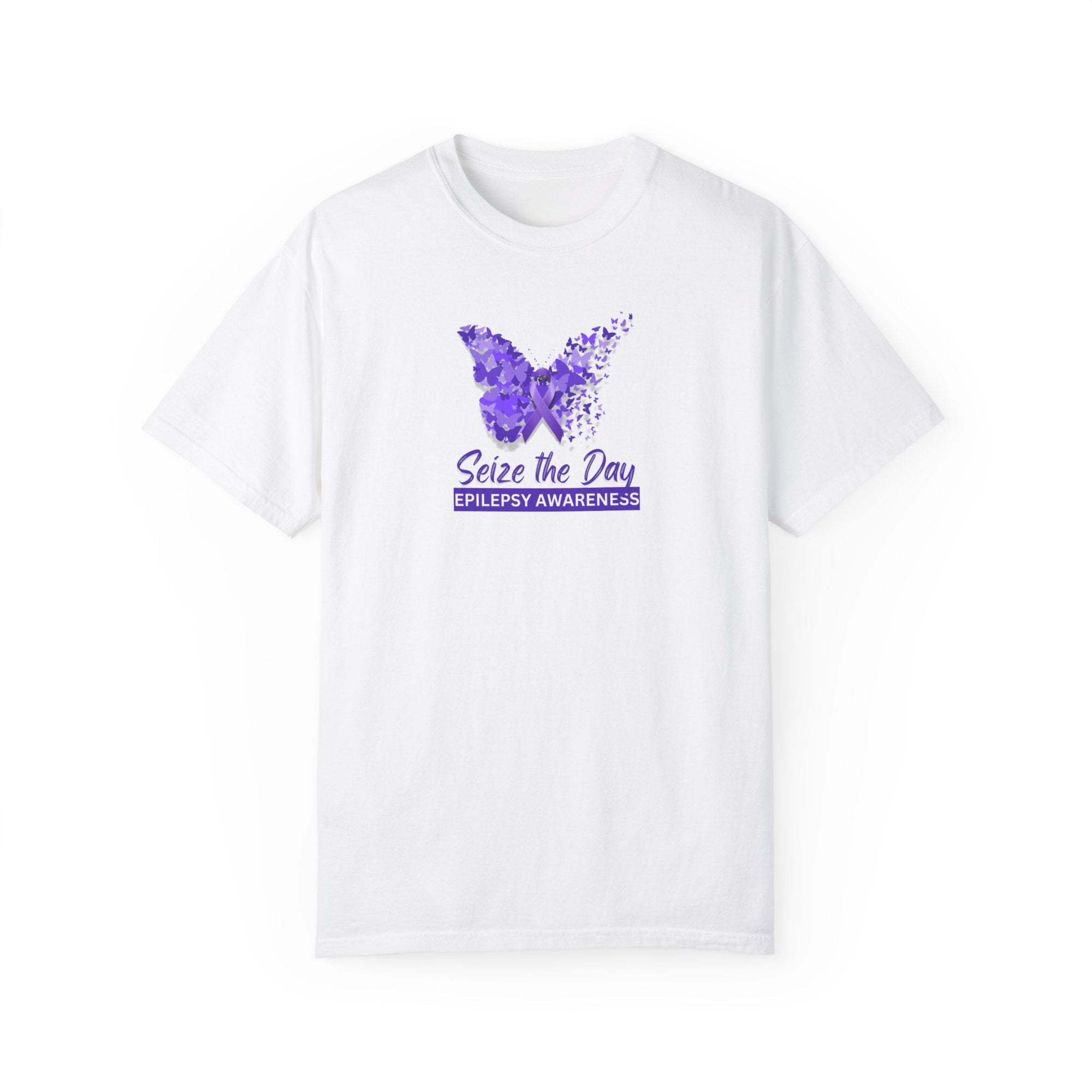 Seize the Day Epilepsy Awareness Unisex Garment - Dyed T - shirt - T - Shirt - Epileptic Al’s Shop