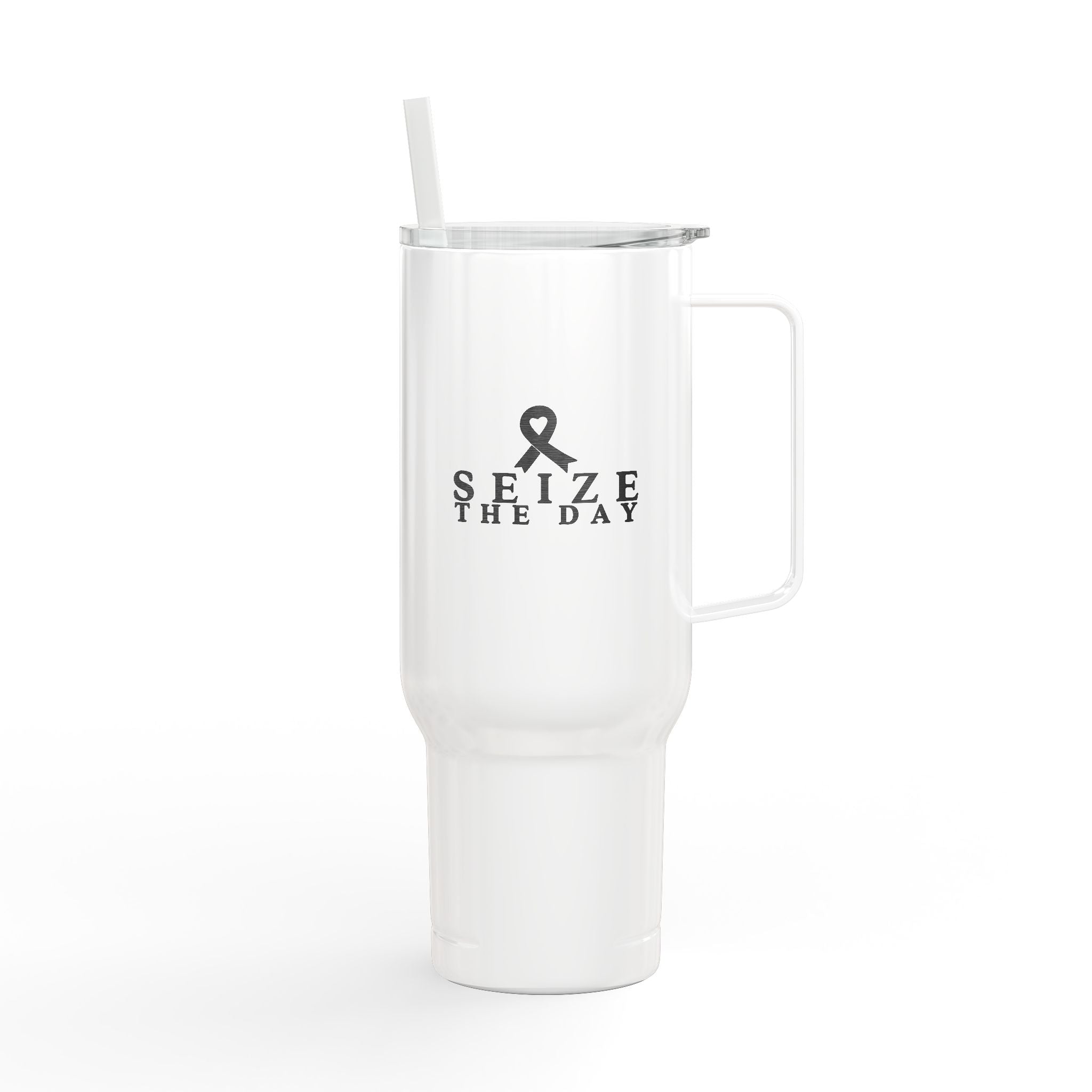 Seize the Day Insulated Tumbler with Lid, 40oz - Engraved Travel Mug - Drinkware, Travel Mugs - EpiAl's Shop