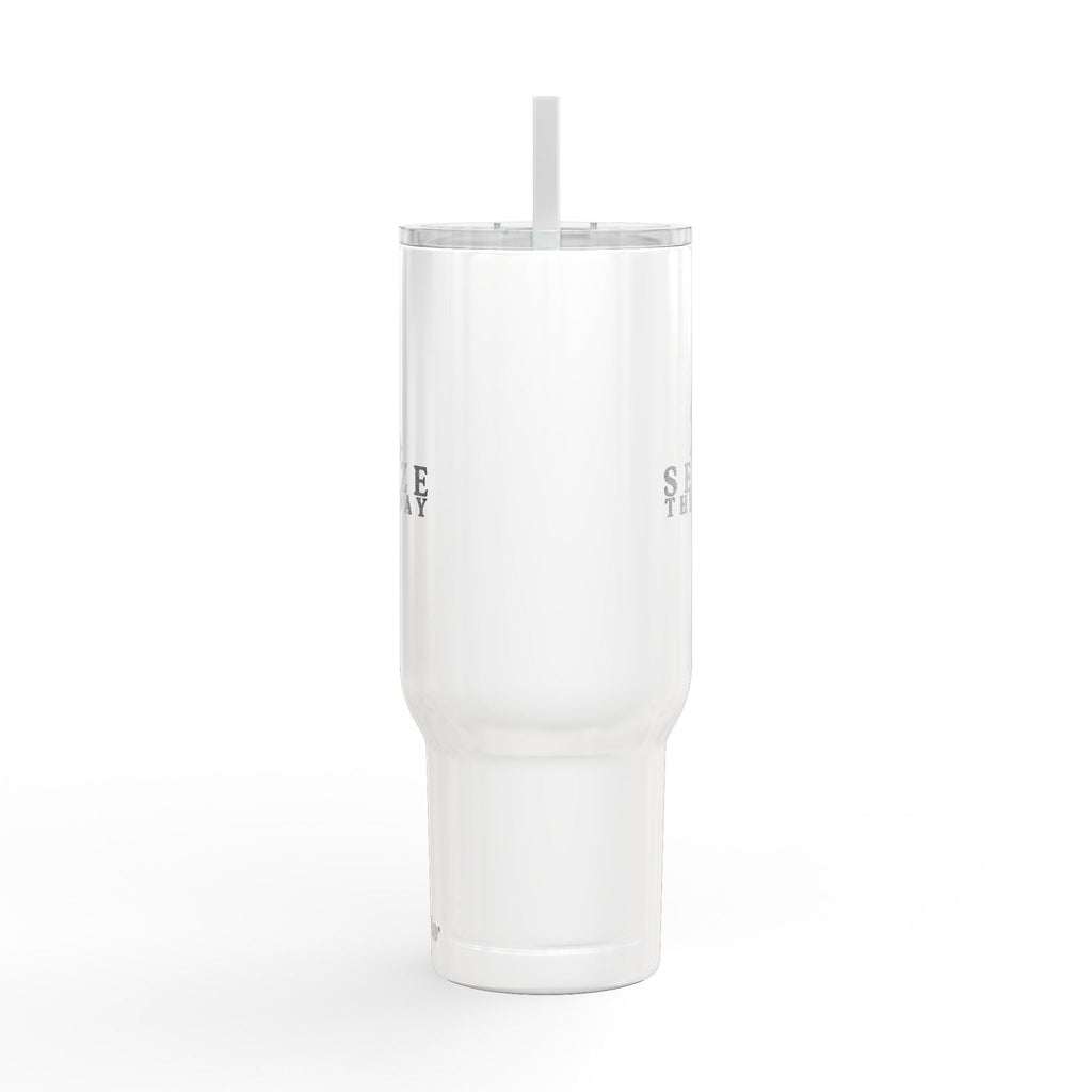 Seize the Day Insulated Tumbler with Lid, 40oz - Engraved Travel Mug - Drinkware, Travel Mugs - EpiAl's Shop