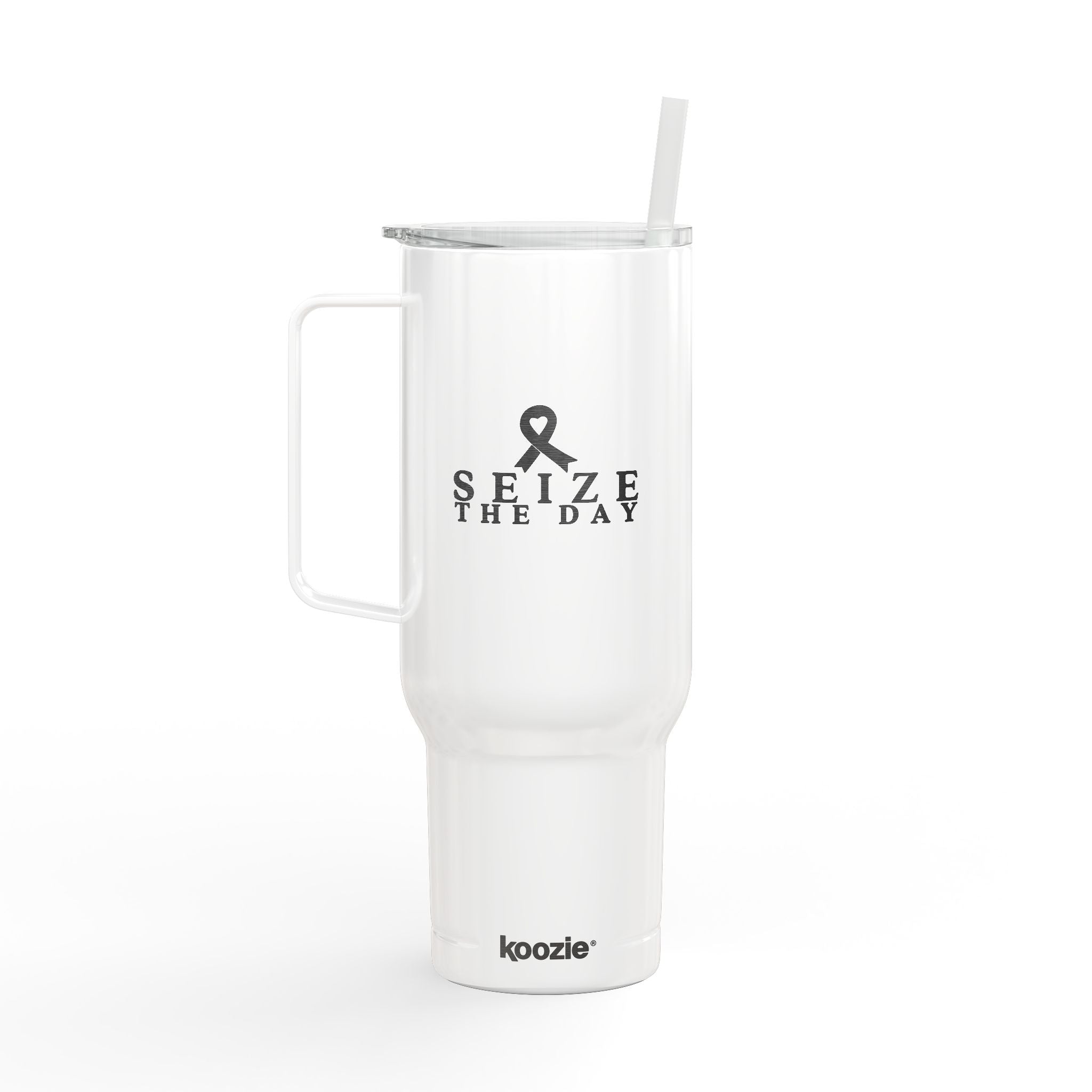 Seize the Day Insulated Tumbler with Lid, 40oz - Engraved Travel Mug - Drinkware, Travel Mugs - EpiAl's Shop