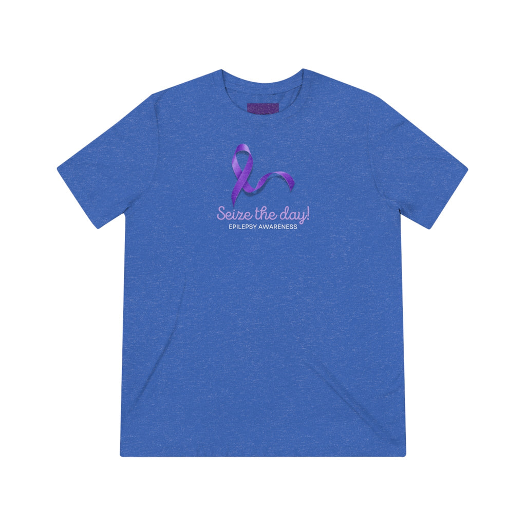 Seize the Day Purple Ribbon Unisex Triblend Tee - T - Shirt - Epileptic Al’s Shop