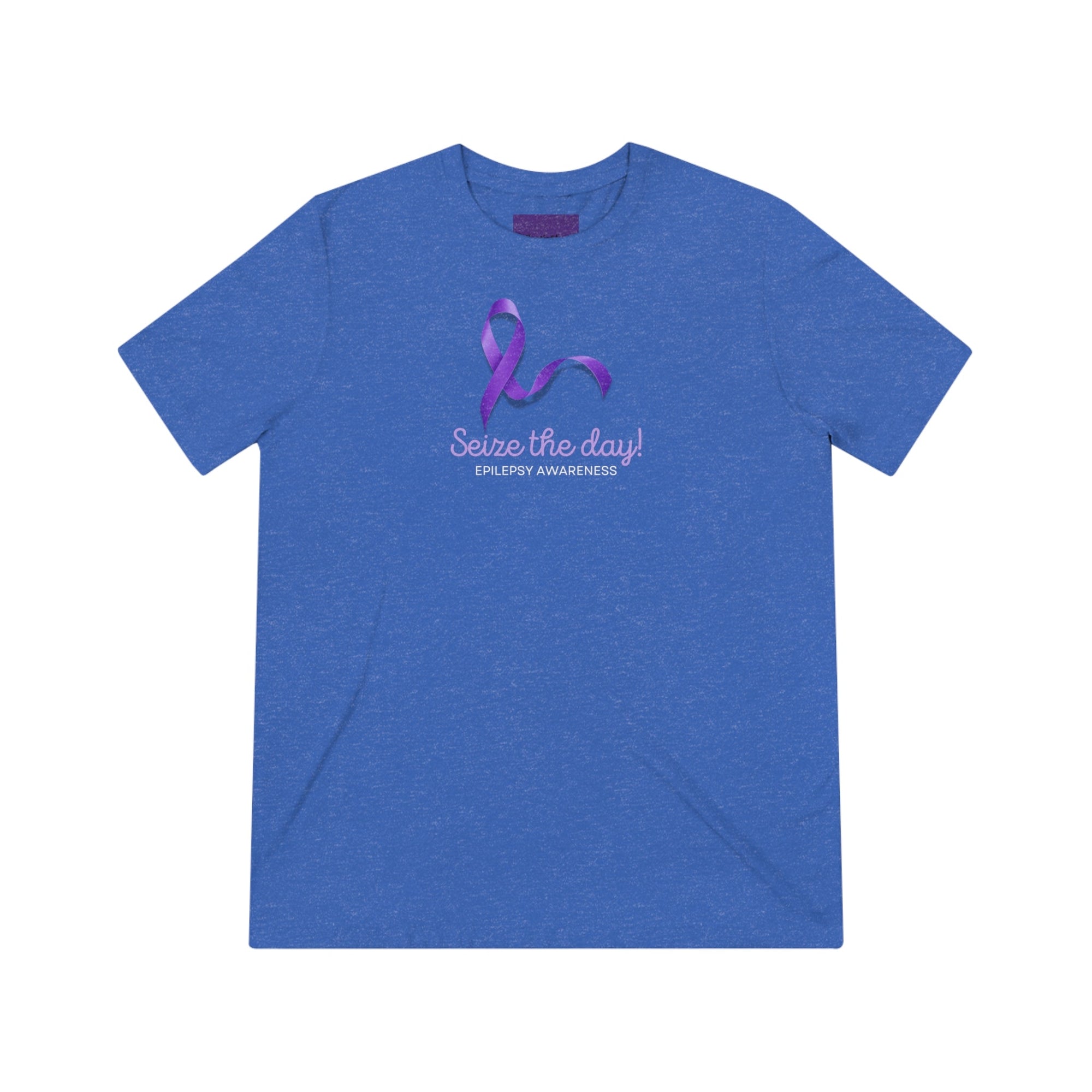 Seize the Day Purple Ribbon Unisex Triblend Tee - T - Shirt - Epileptic Al’s Shop
