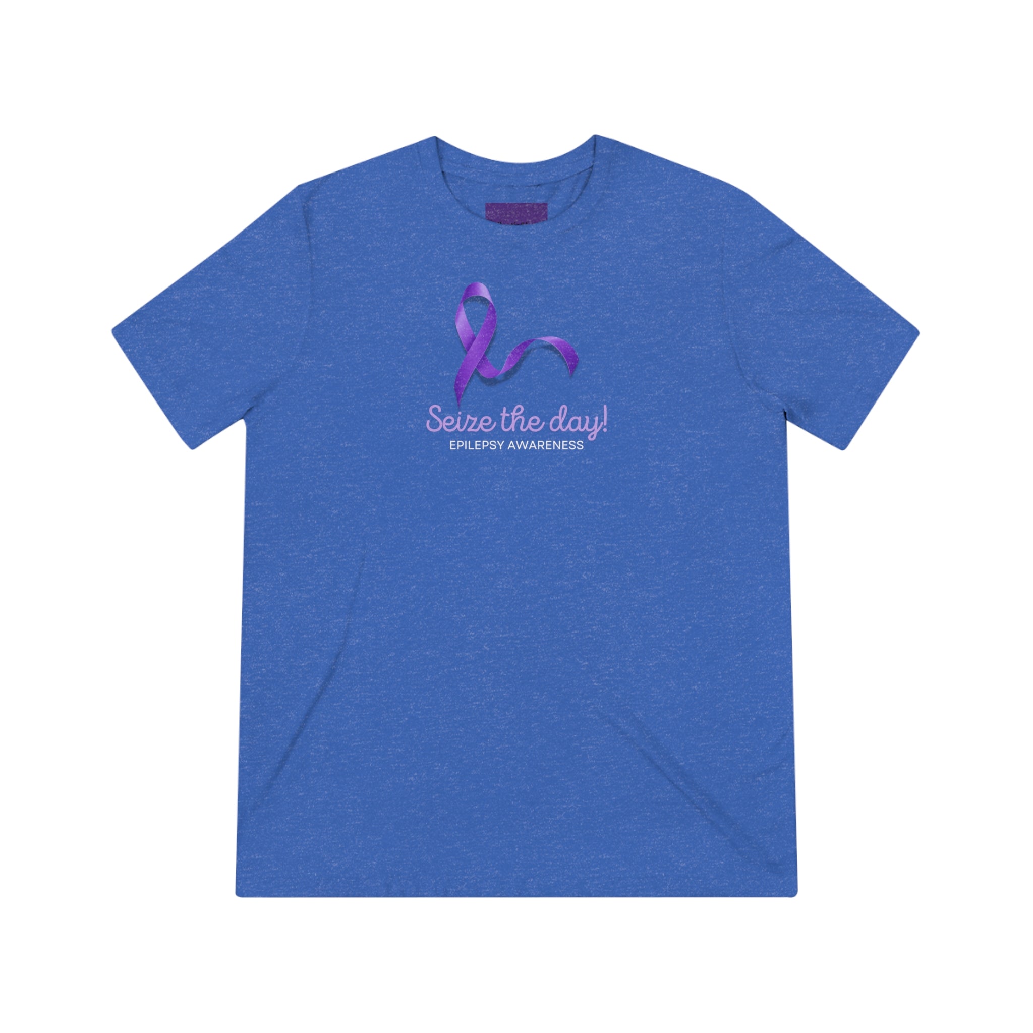 Seize the Day Purple Ribbon Unisex Triblend Tee - T - Shirt - Epileptic Al’s Shop