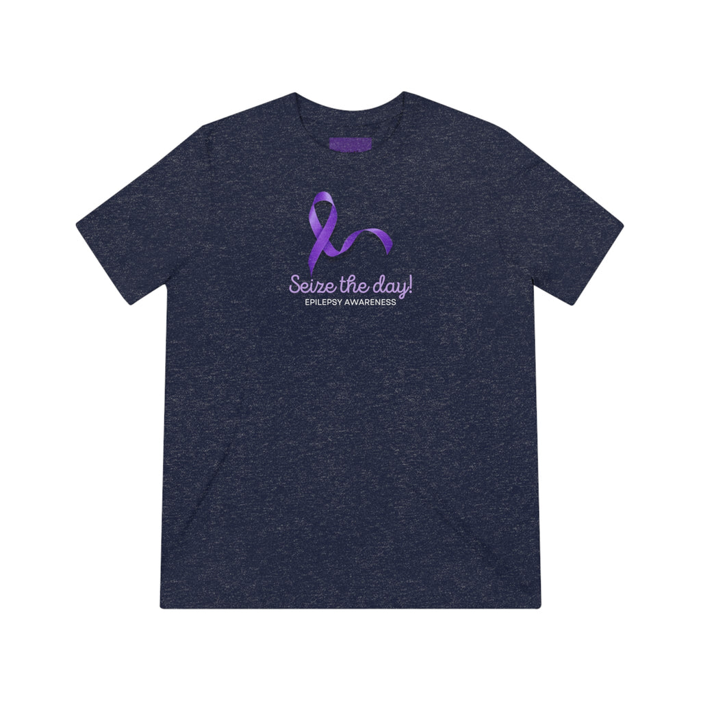 Seize the Day Purple Ribbon Unisex Triblend Tee - T - Shirt - Epileptic Al’s Shop