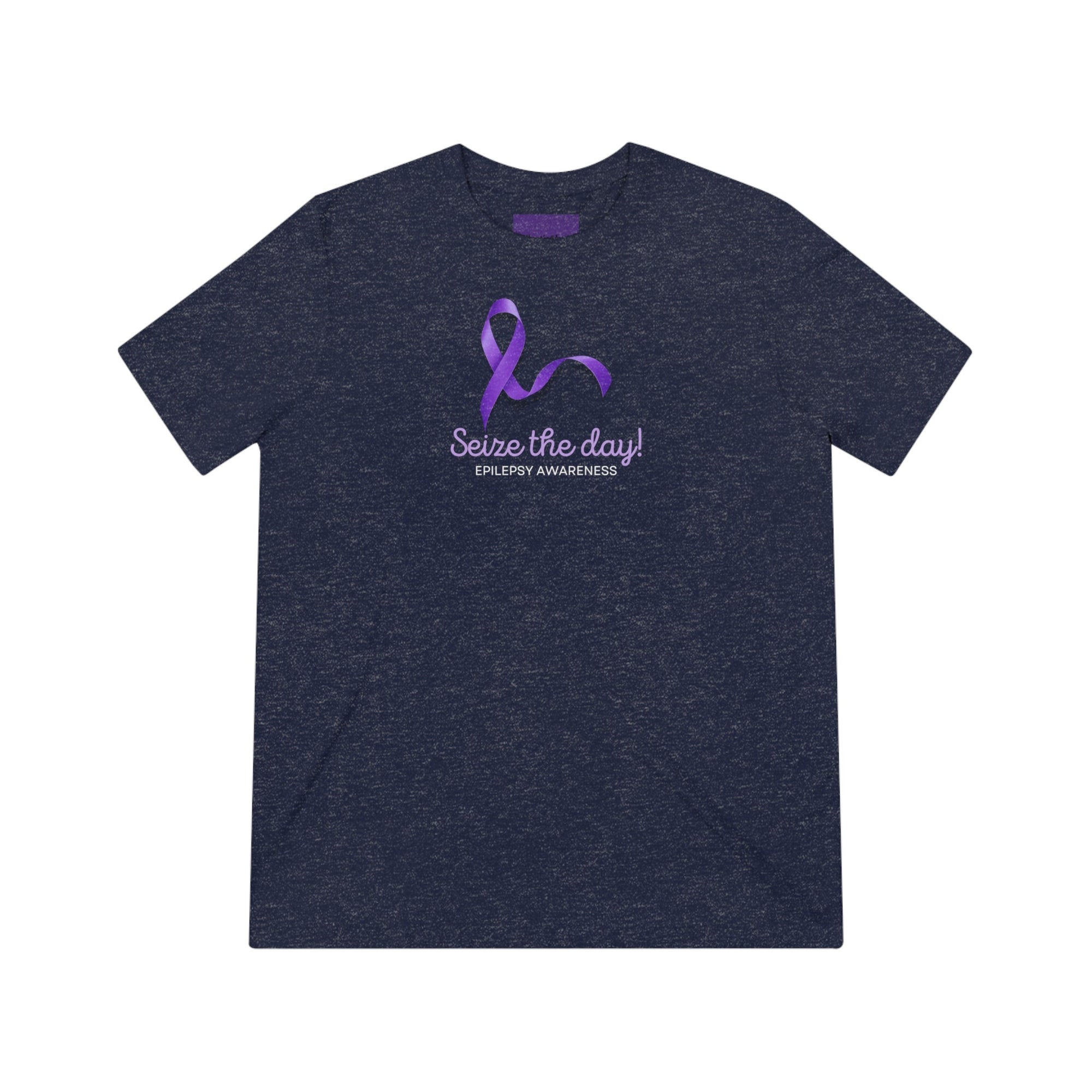 Seize the Day Purple Ribbon Unisex Triblend Tee - T - Shirt - Epileptic Al’s Shop