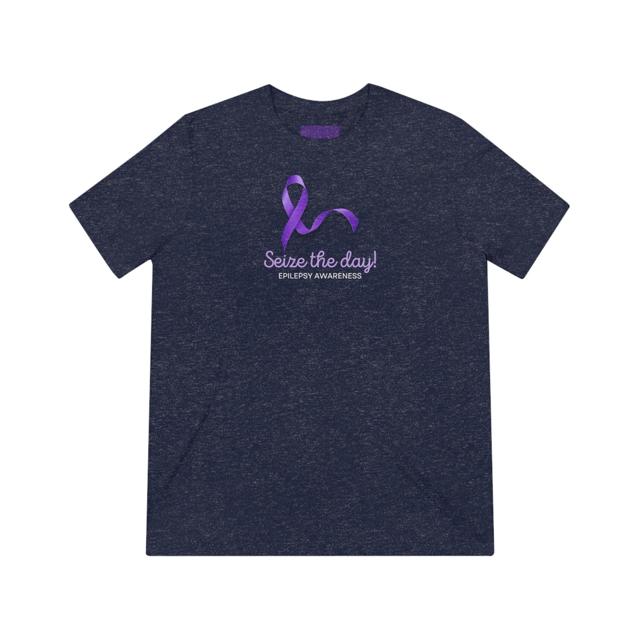 Seize the Day Purple Ribbon Unisex Triblend Tee - T - Shirt - Epileptic Al’s Shop