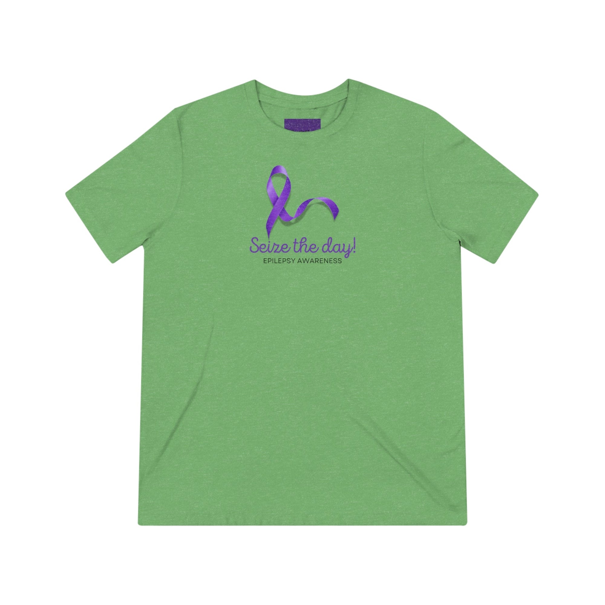 Seize the Day Purple Ribbon Unisex Triblend Tee - T - Shirt - Epileptic Al’s Shop